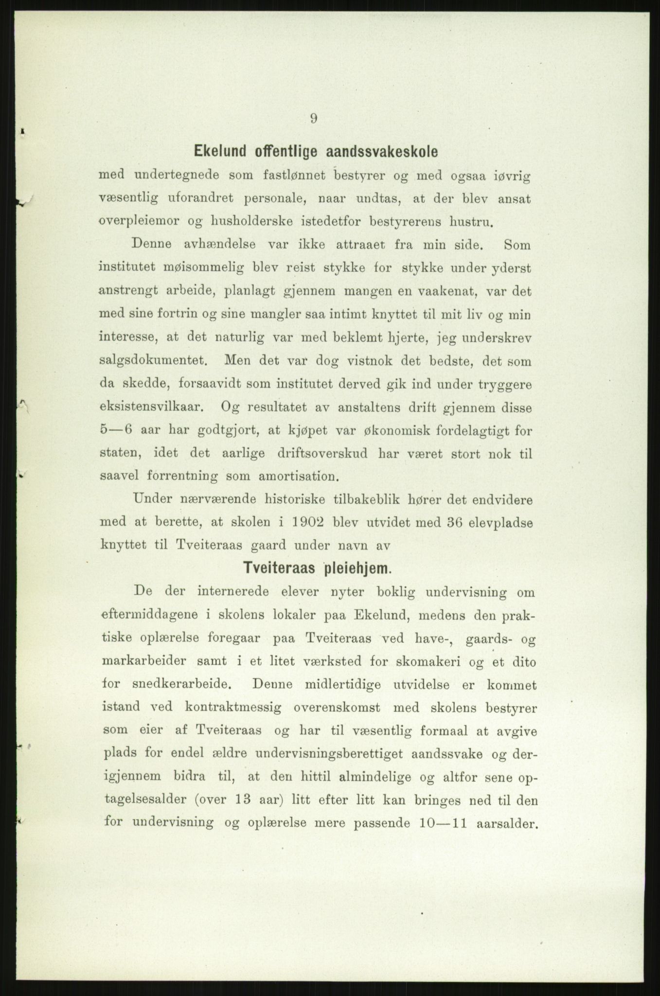 Kirke- og undervisningsdepartementet, 1. skolekontor D, RA/S-1021/F/Fh/Fhr/L0098: Eikelund off. skole for evneveike, 1897-1947, p. 1126