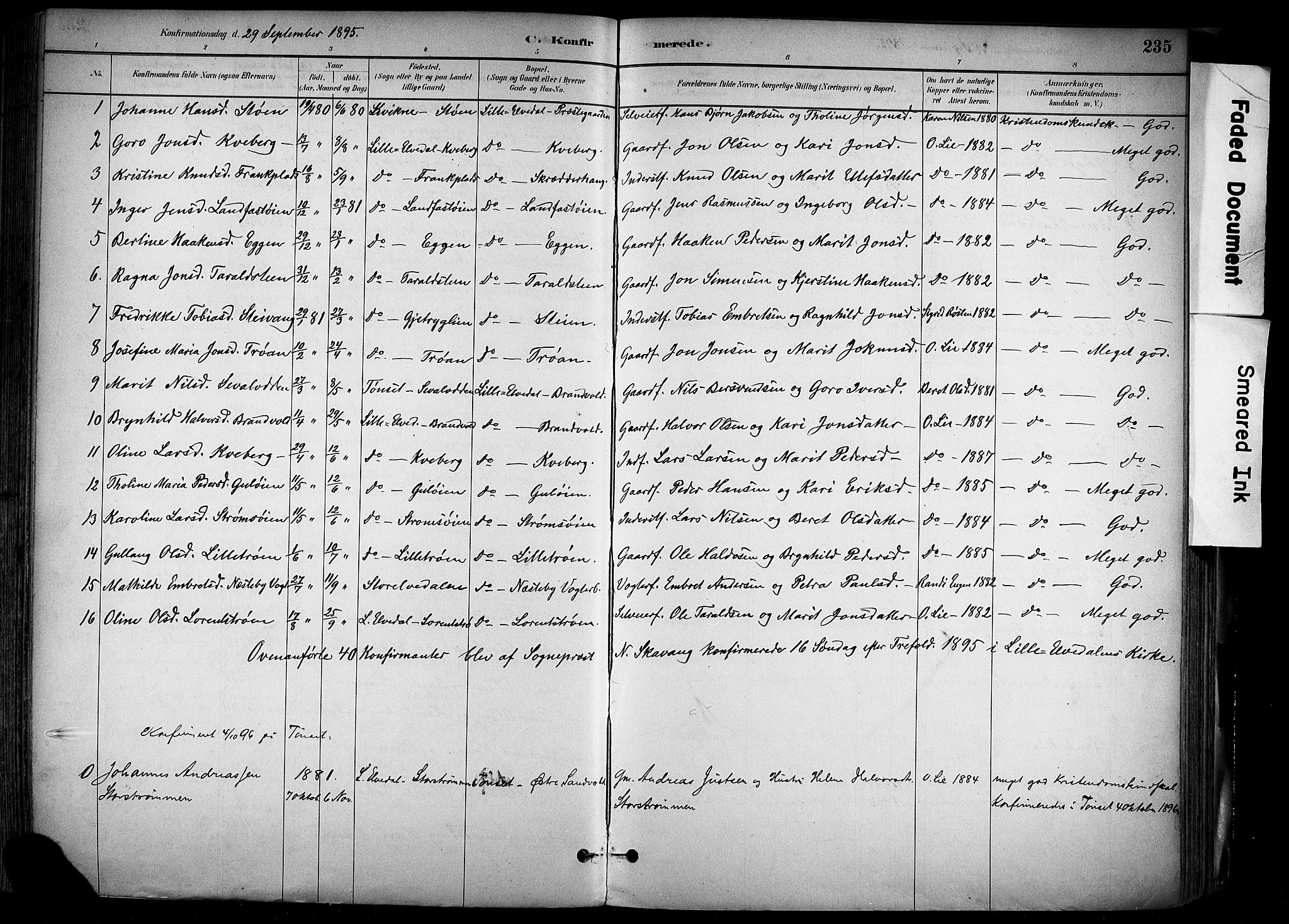 Alvdal prestekontor, AV/SAH-PREST-060/H/Ha/Haa/L0002: Parish register (official) no. 2, 1883-1906, p. 235