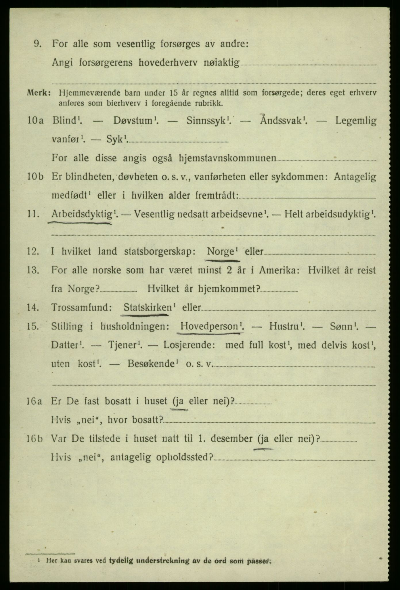 SAB, 1920 census for Aurland, 1920, p. 1901