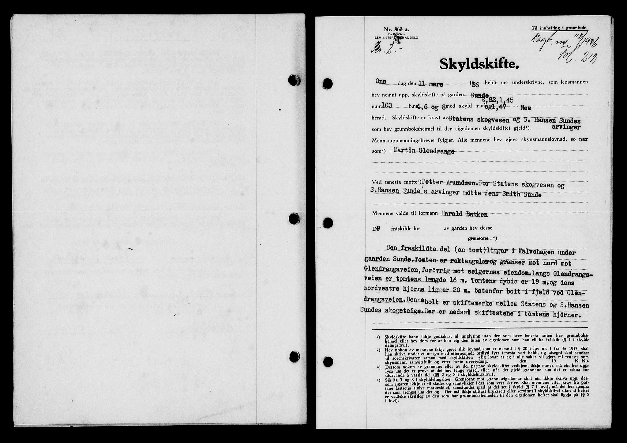 Flekkefjord sorenskriveri, AV/SAK-1221-0001/G/Gb/Gba/L0052: Mortgage book no. 48, 1935-1936, Deed date: 13.03.1936
