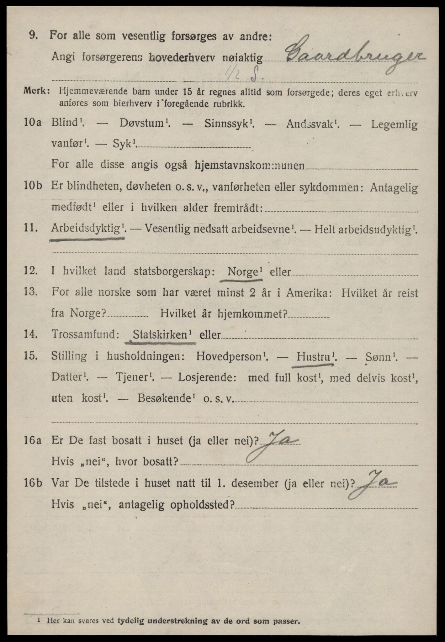 SAT, 1920 census for Hareid, 1920, p. 1872