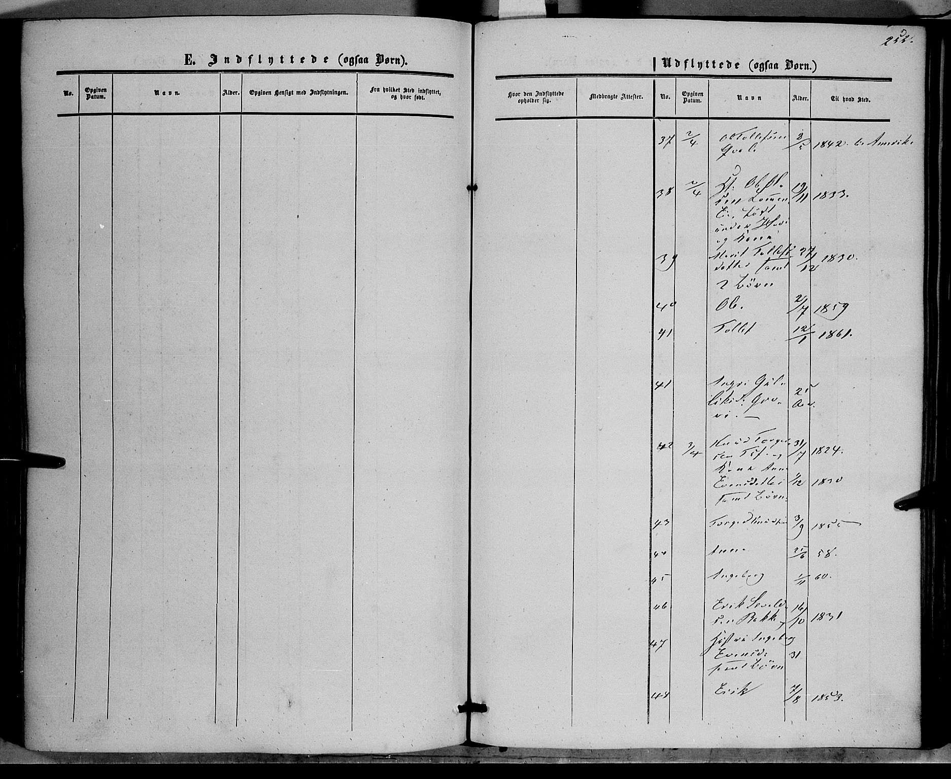 Vestre Slidre prestekontor, SAH/PREST-136/H/Ha/Haa/L0002: Parish register (official) no. 2, 1856-1864, p. 252
