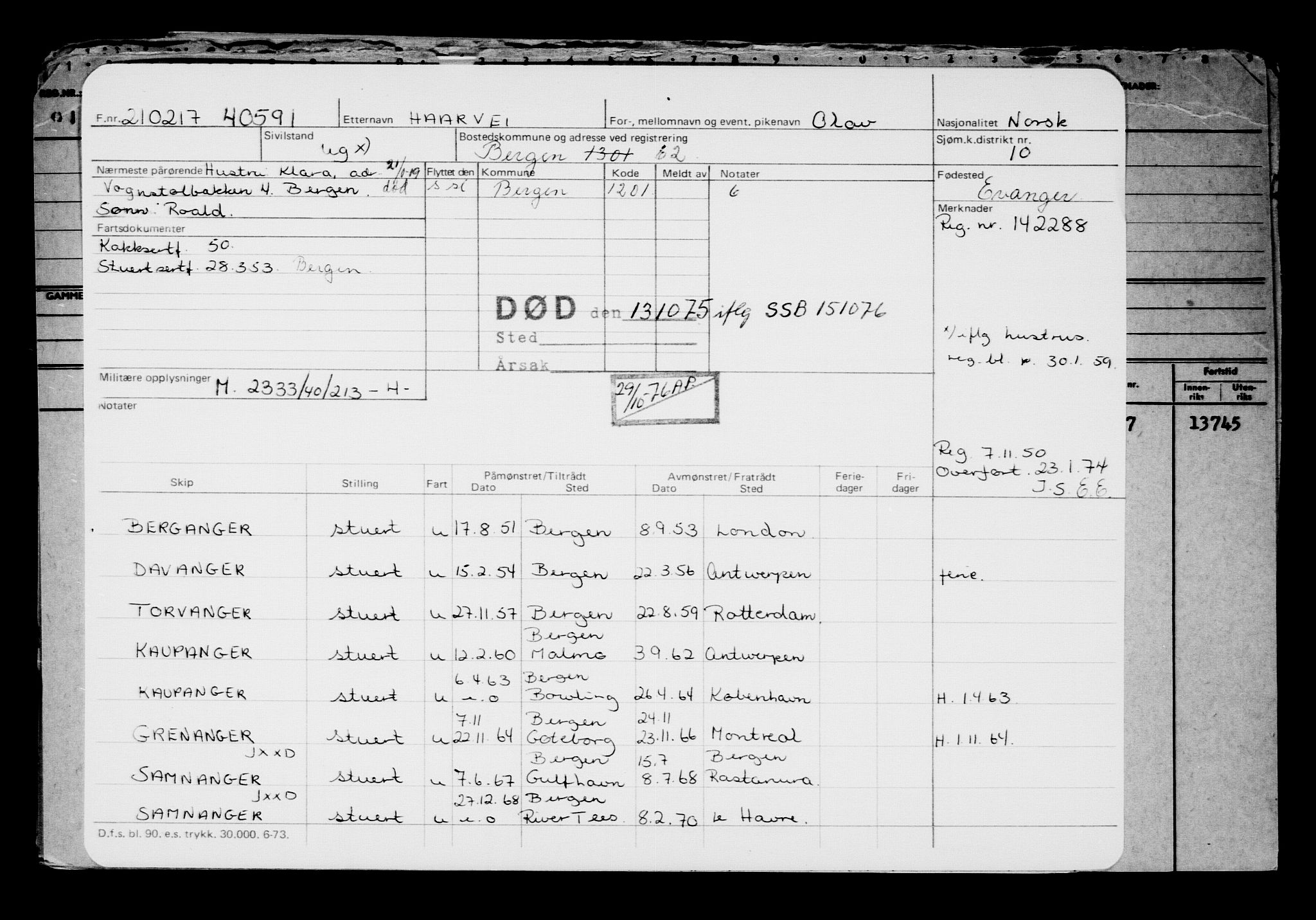 Direktoratet for sjømenn, AV/RA-S-3545/G/Gb/L0146: Hovedkort, 1917, p. 222