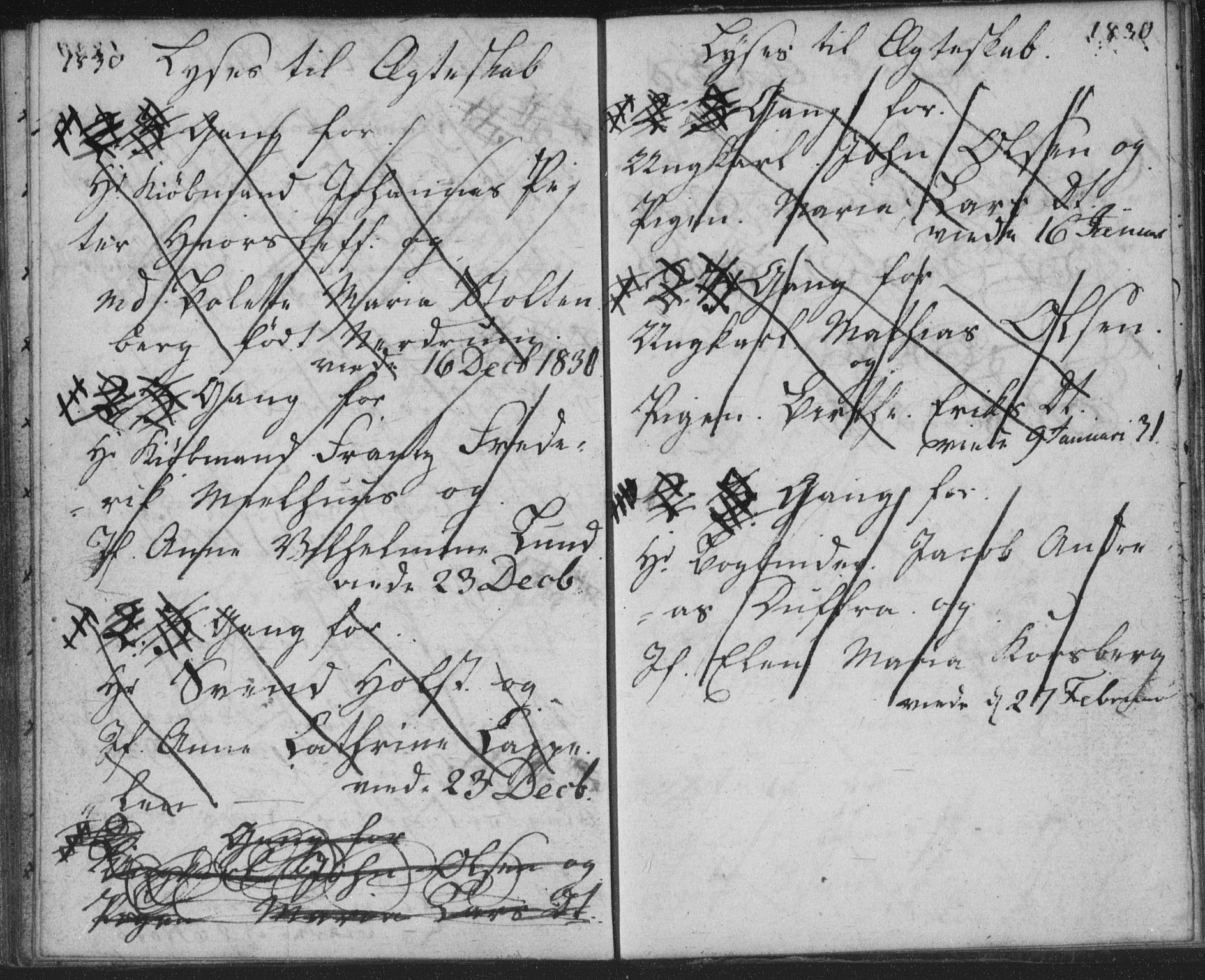 Bragernes kirkebøker, AV/SAKO-A-6/H/Ha/L0001: Banns register no. 1, 1817-1831