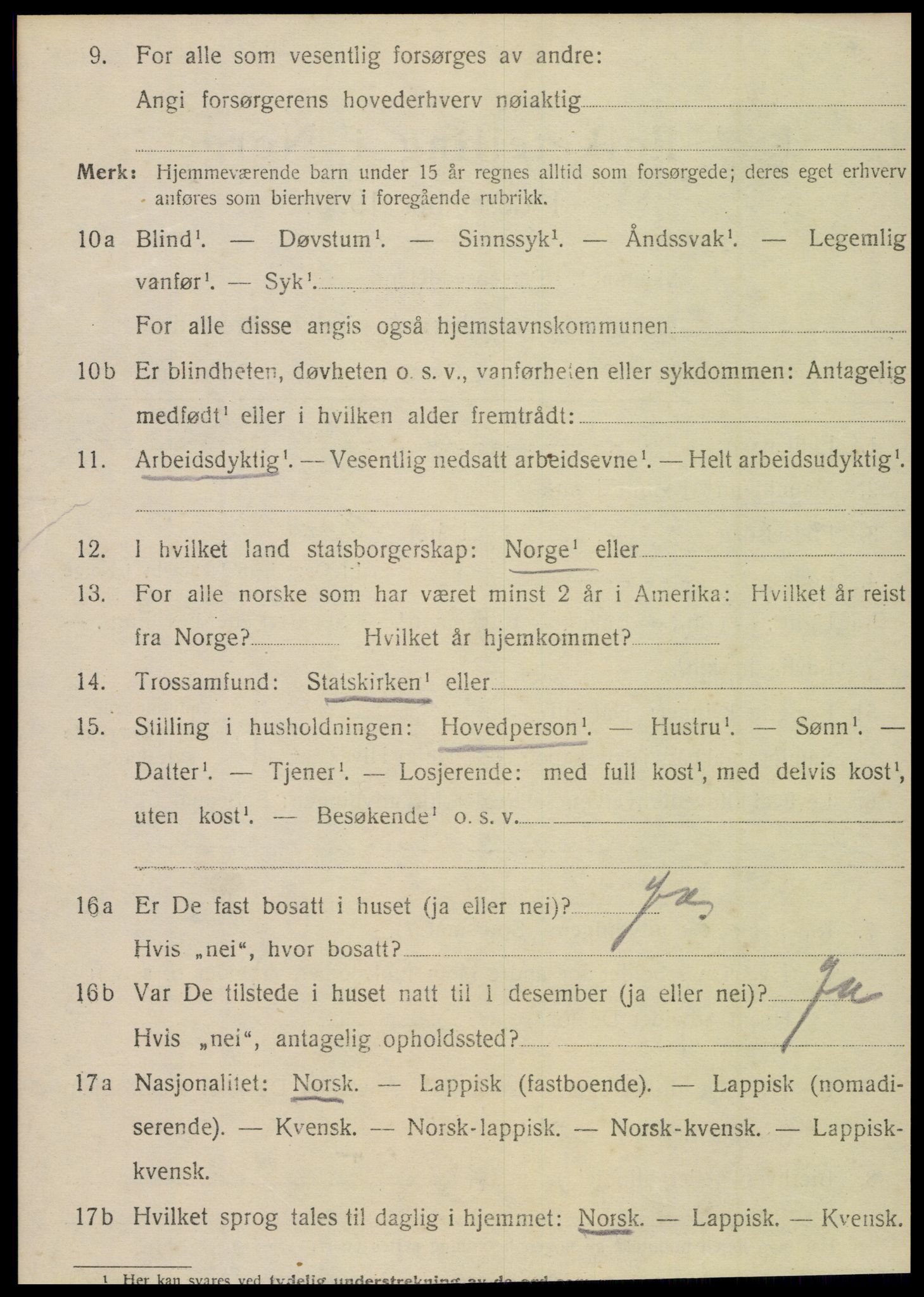 SAT, 1920 census for Dønnes, 1920, p. 571