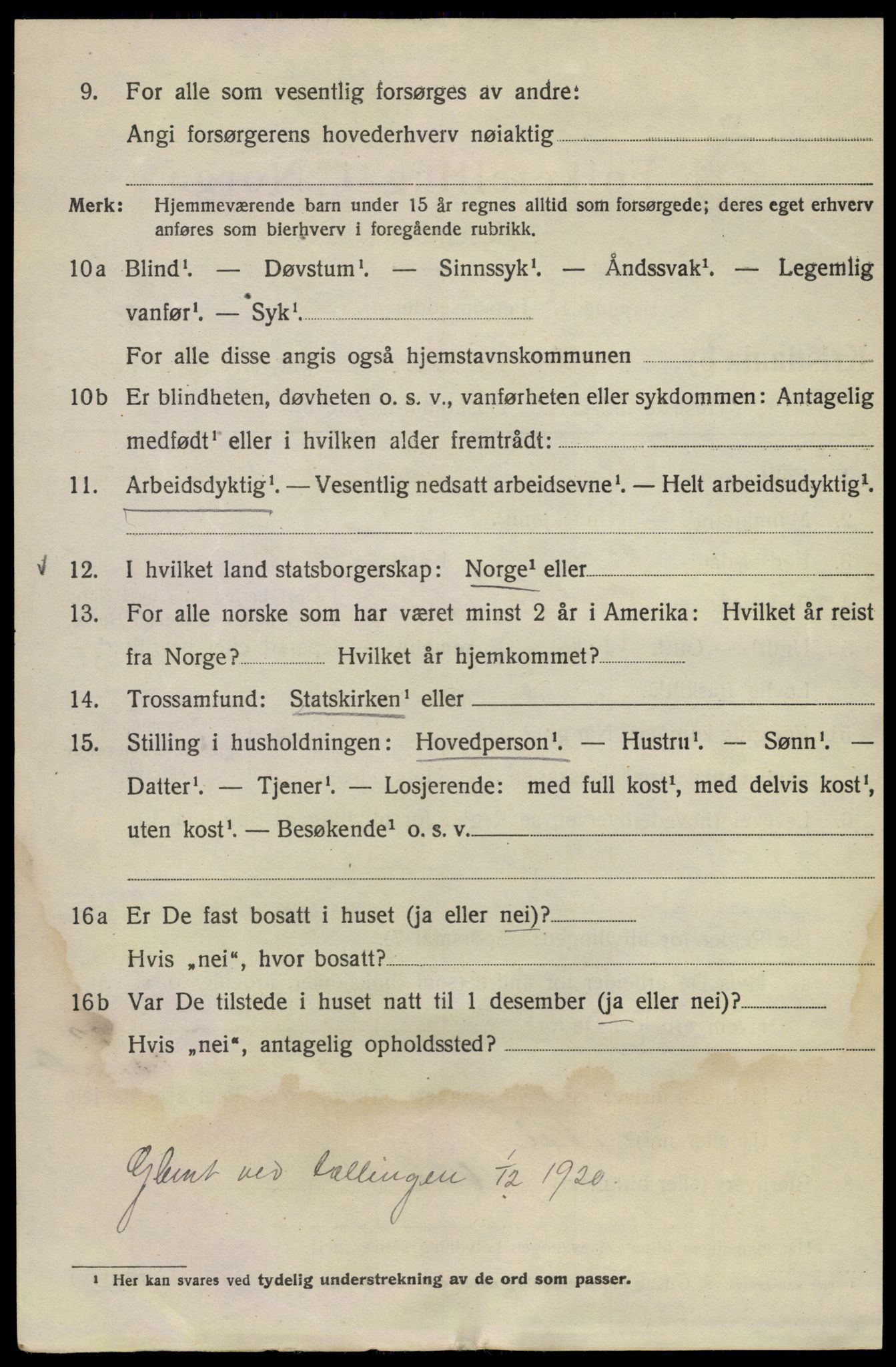 SAO, 1920 census for Kristiania, 1920, p. 593954