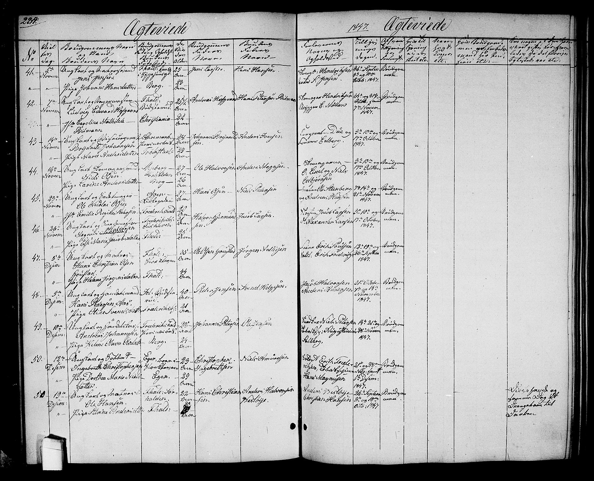 Halden prestekontor Kirkebøker, SAO/A-10909/G/Ga/L0004: Parish register (copy) no. 4, 1845-1854, p. 284