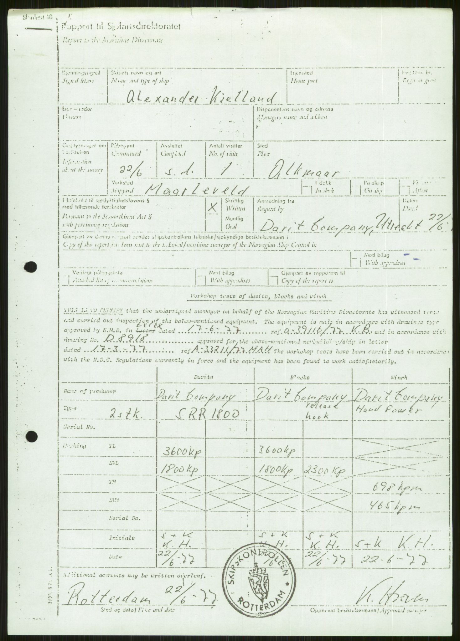 Justisdepartementet, Granskningskommisjonen ved Alexander Kielland-ulykken 27.3.1980, AV/RA-S-1165/D/L0006: A Alexander L. Kielland (Doku.liste + A3-A6, A11-A13, A18-A20-A21, A23, A31 av 31)/Dykkerjournaler, 1980-1981, p. 432