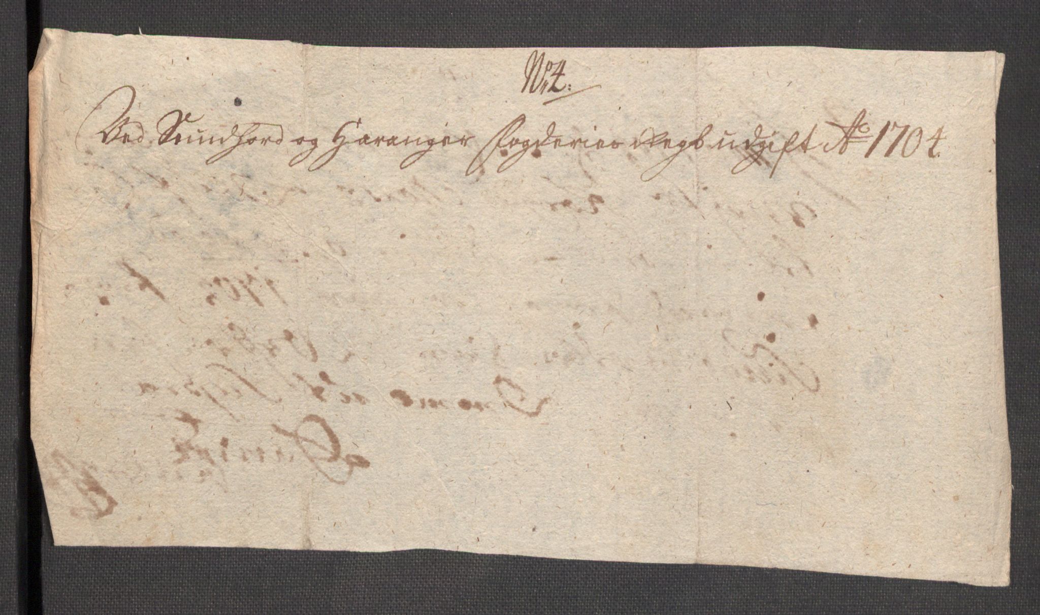 Rentekammeret inntil 1814, Reviderte regnskaper, Fogderegnskap, AV/RA-EA-4092/R48/L2982: Fogderegnskap Sunnhordland og Hardanger, 1704, p. 220