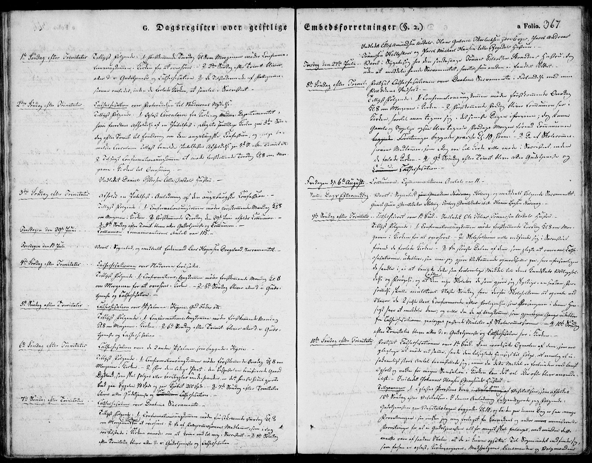 Sokndal sokneprestkontor, AV/SAST-A-101808: Parish register (official) no. A 7.2, 1826-1842, p. 367