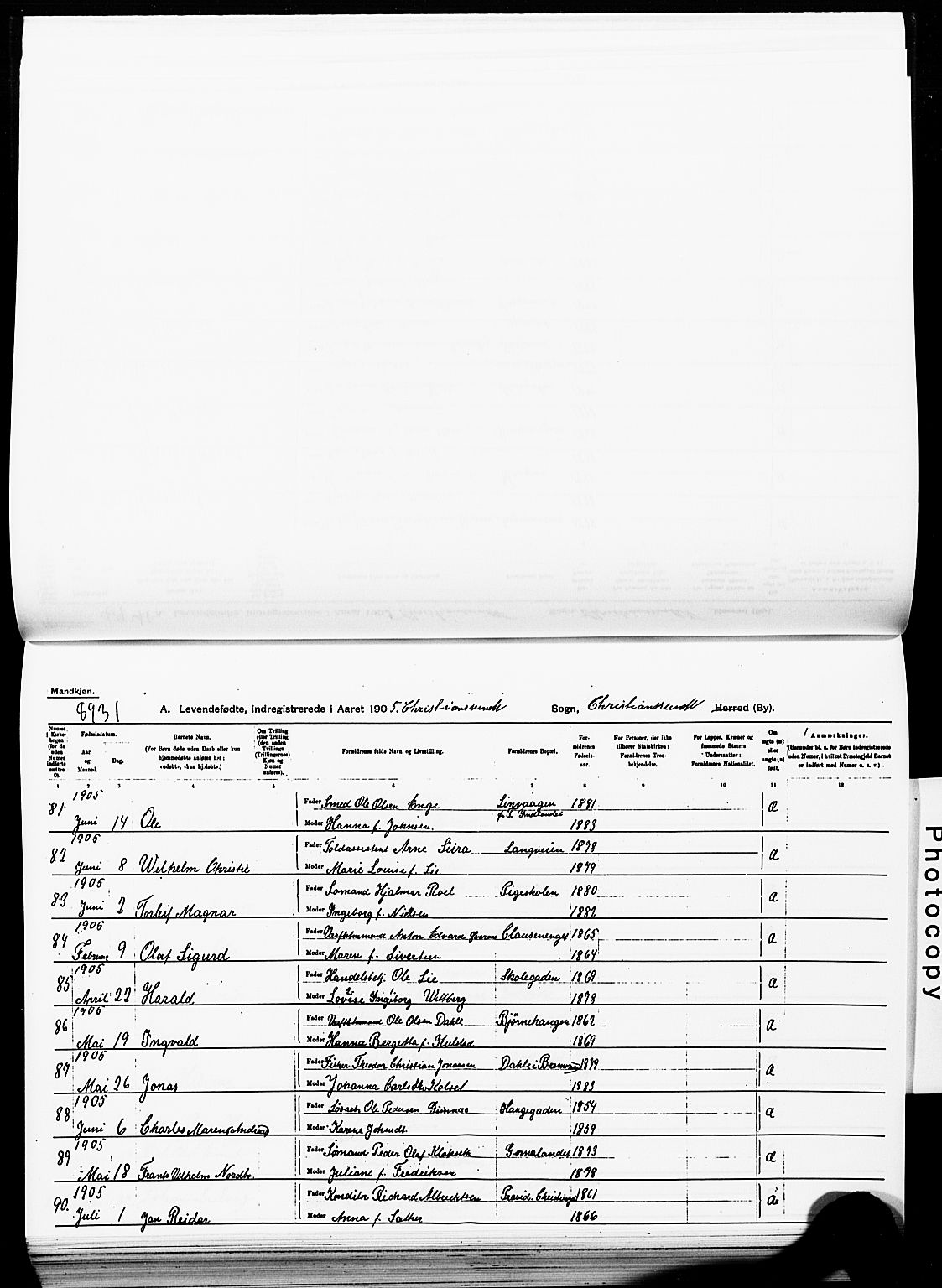 Ministerialprotokoller, klokkerbøker og fødselsregistre - Møre og Romsdal, AV/SAT-A-1454/572/L0858: Parish register (official) no. 572D02, 1903-1912