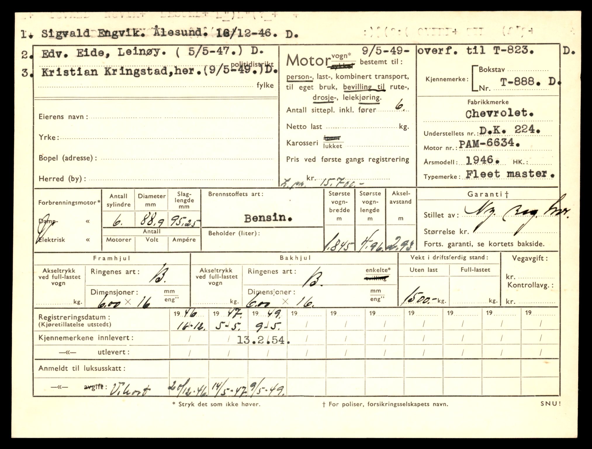 Møre og Romsdal vegkontor - Ålesund trafikkstasjon, AV/SAT-A-4099/F/Fe/L0008: Registreringskort for kjøretøy T 747 - T 894, 1927-1998, p. 1978