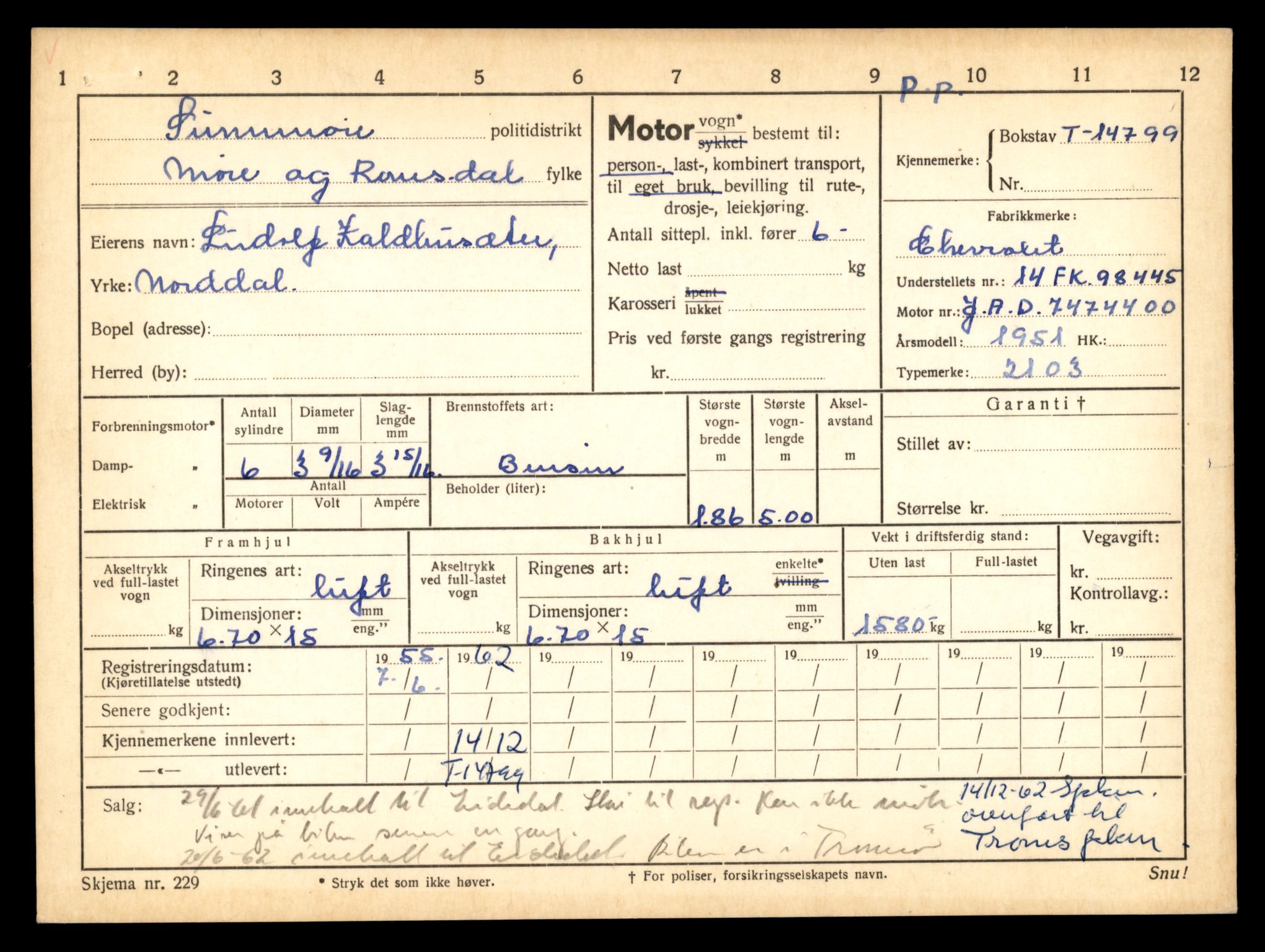 Møre og Romsdal vegkontor - Ålesund trafikkstasjon, AV/SAT-A-4099/F/Fe/L0048: Registreringskort for kjøretøy T 14721 - T 14863, 1927-1998, p. 1637