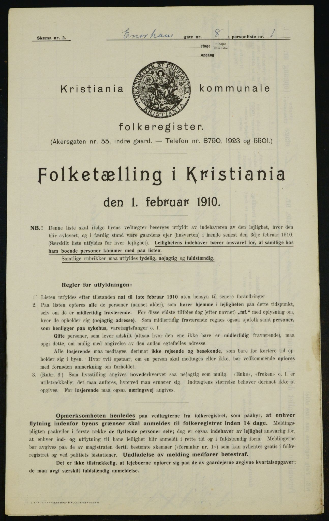 OBA, Municipal Census 1910 for Kristiania, 1910, p. 19737