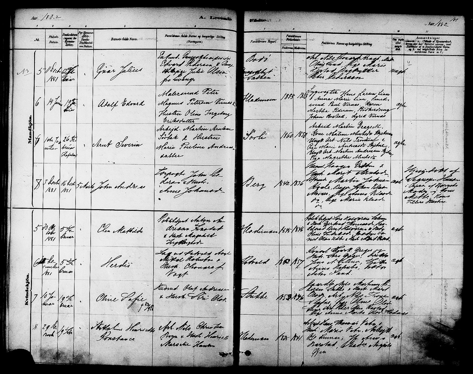 Ministerialprotokoller, klokkerbøker og fødselsregistre - Sør-Trøndelag, SAT/A-1456/606/L0294: Parish register (official) no. 606A09, 1878-1886, p. 101
