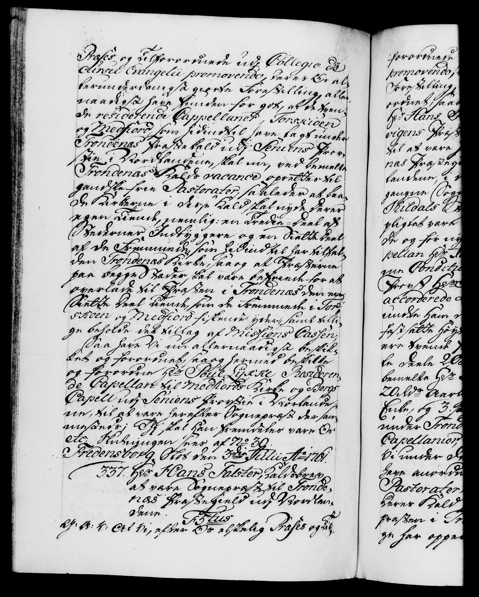 Danske Kanselli 1572-1799, AV/RA-EA-3023/F/Fc/Fca/Fcaa/L0041: Norske registre, 1760-1762, p. 494b