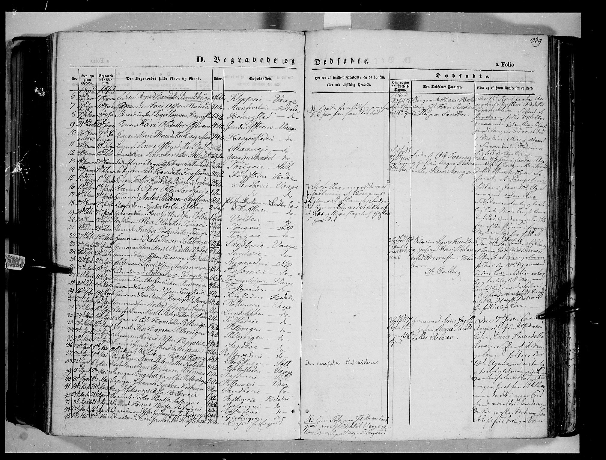 Vågå prestekontor, SAH/PREST-076/H/Ha/Haa/L0006: Parish register (official) no. 6 /1, 1856-1872, p. 339
