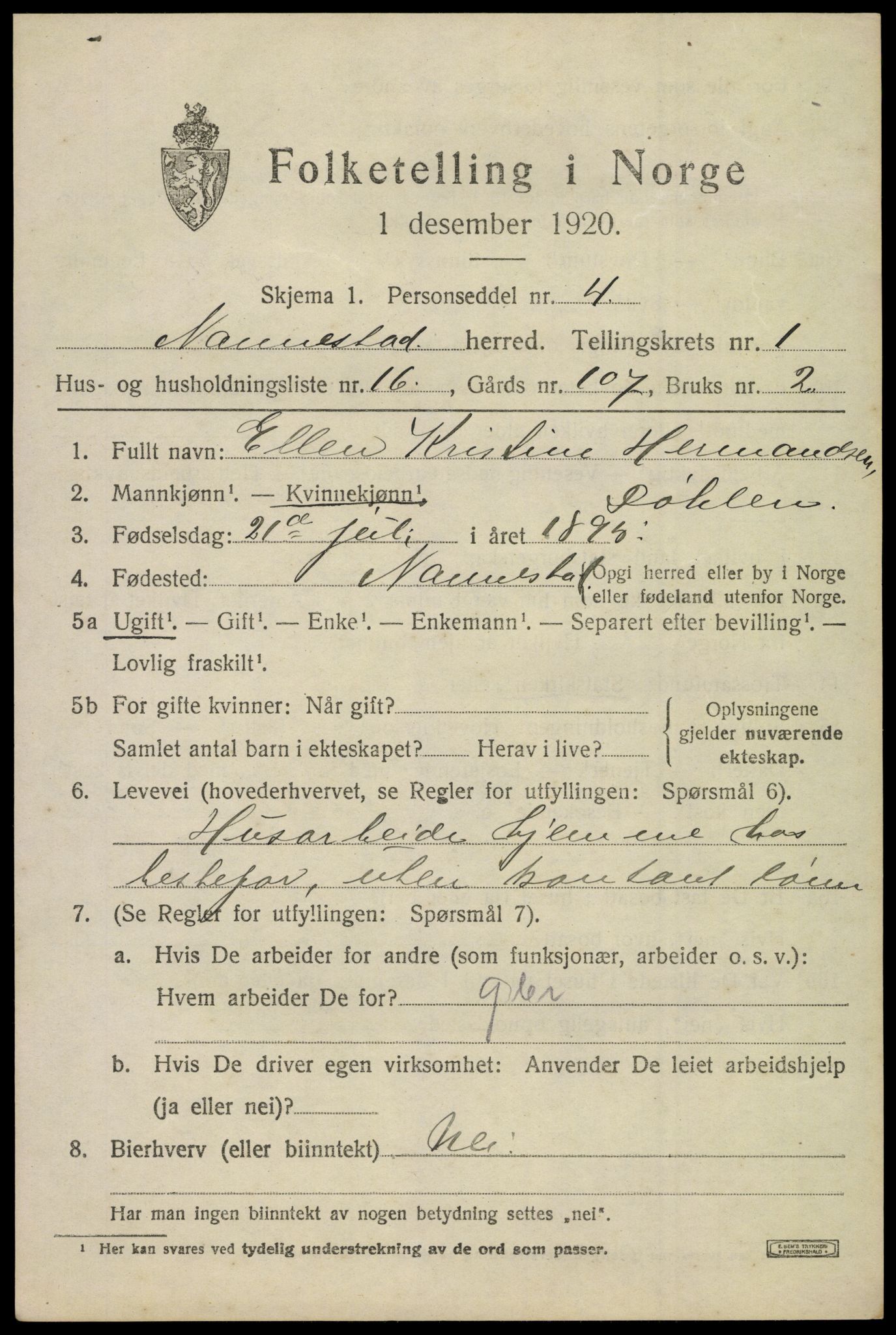 SAO, 1920 census for Nannestad, 1920, p. 1759