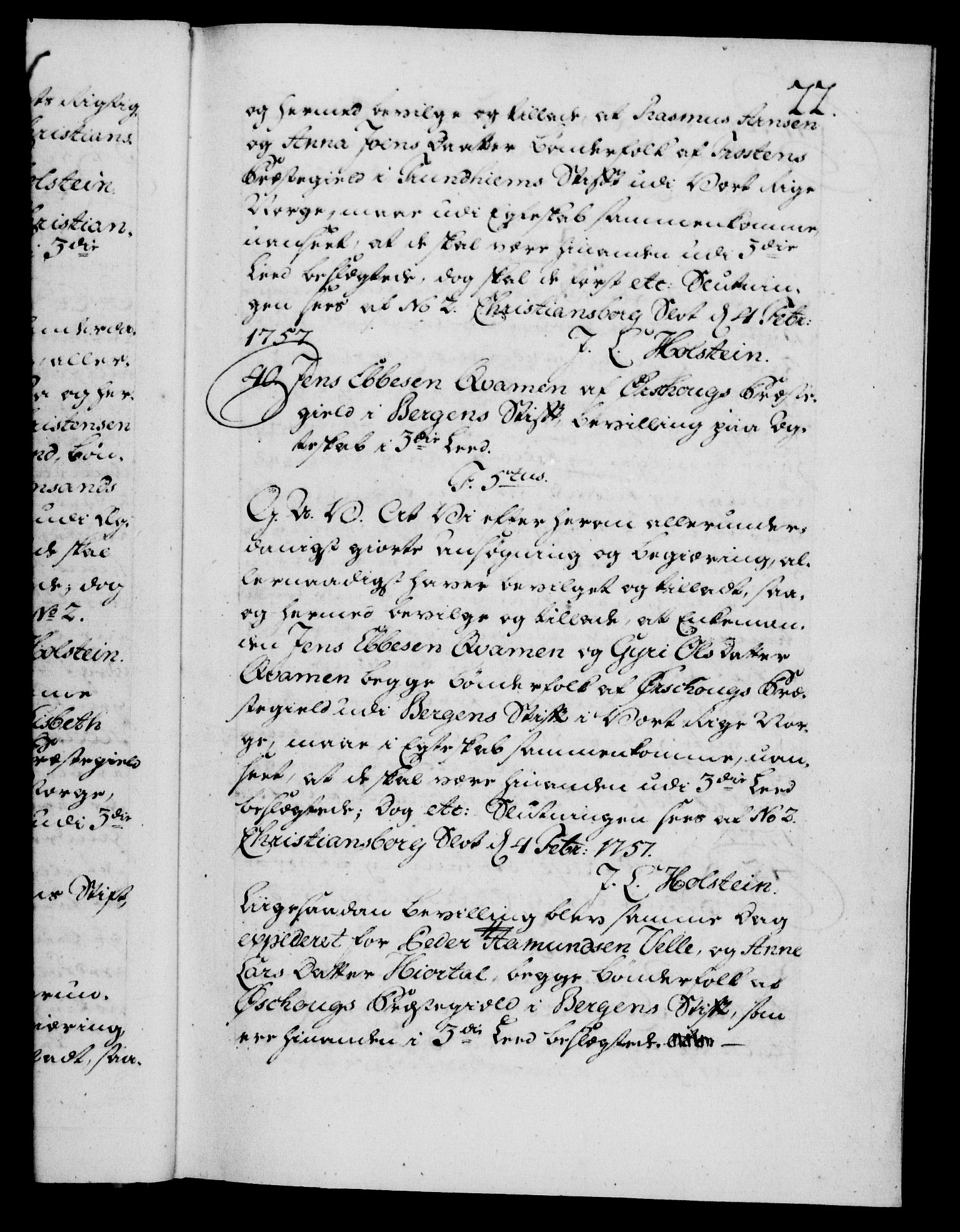 Danske Kanselli 1572-1799, RA/EA-3023/F/Fc/Fca/Fcaa/L0040: Norske registre, 1757-1759, p. 22a
