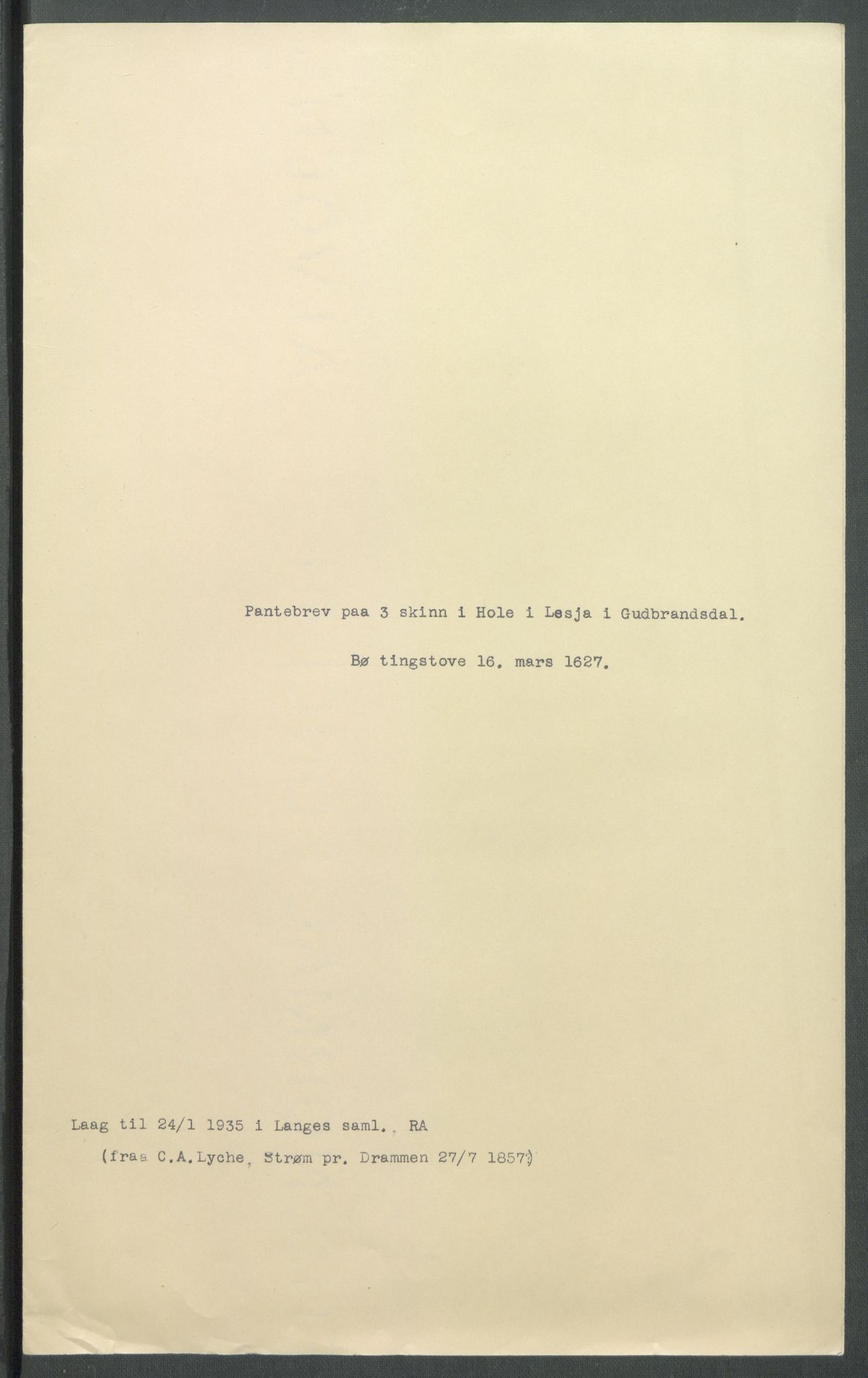 Riksarkivets diplomsamling, RA/EA-5965/F02/L0136: Dokumenter, 1626-1627, p. 68