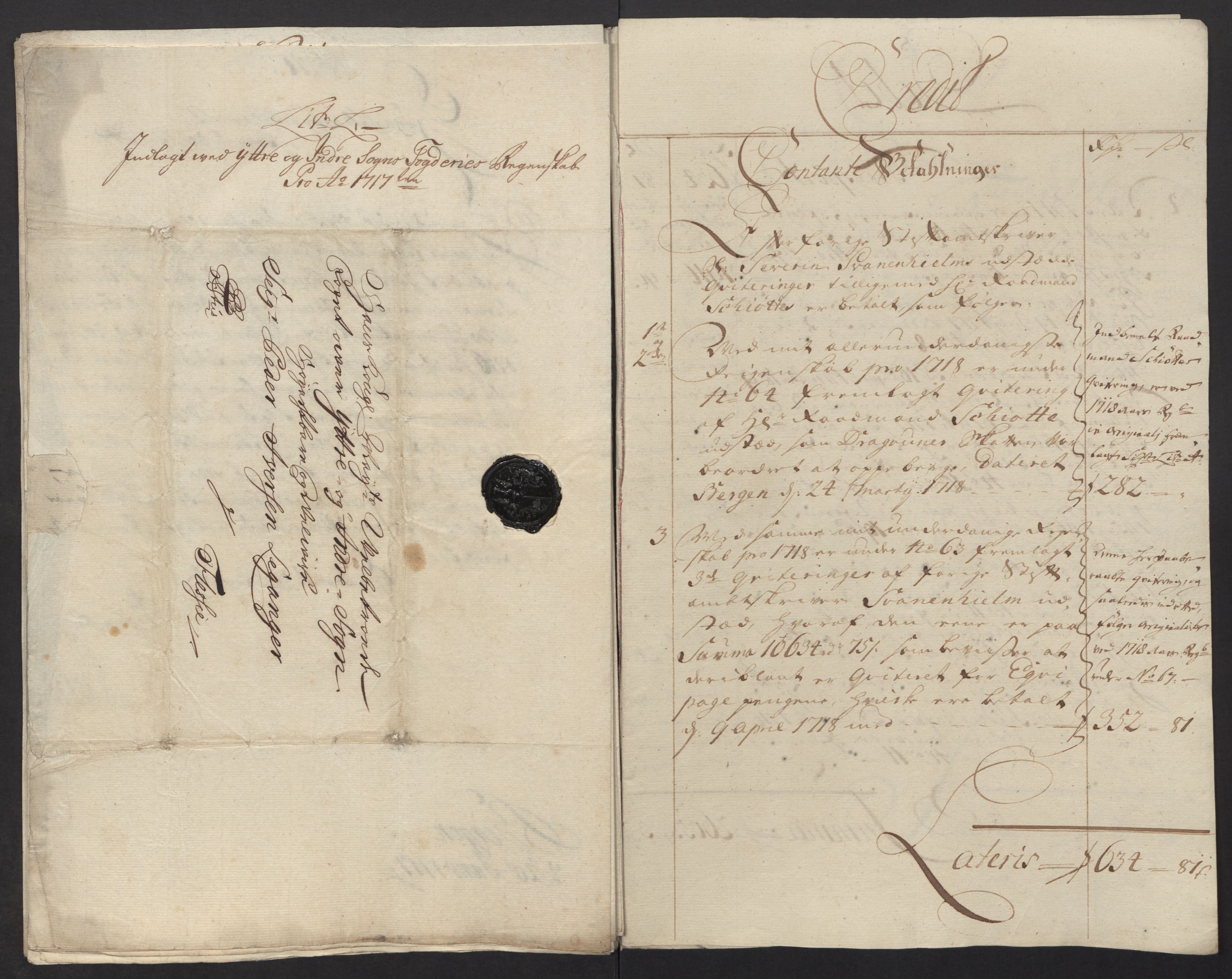 Rentekammeret inntil 1814, Reviderte regnskaper, Fogderegnskap, RA/EA-4092/R52/L3321: Fogderegnskap Sogn, 1717-1718, p. 286