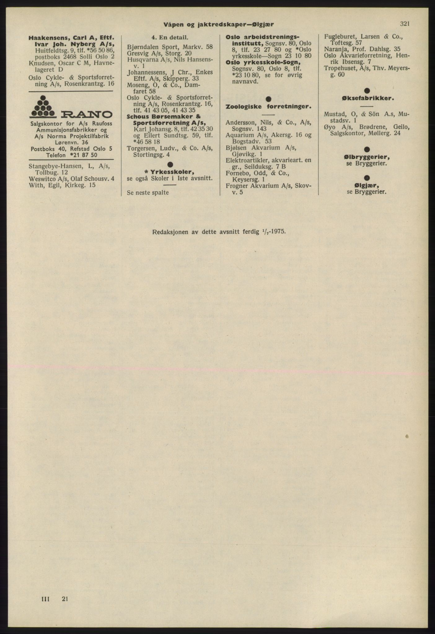 Kristiania/Oslo adressebok, PUBL/-, 1975-1976, p. 321