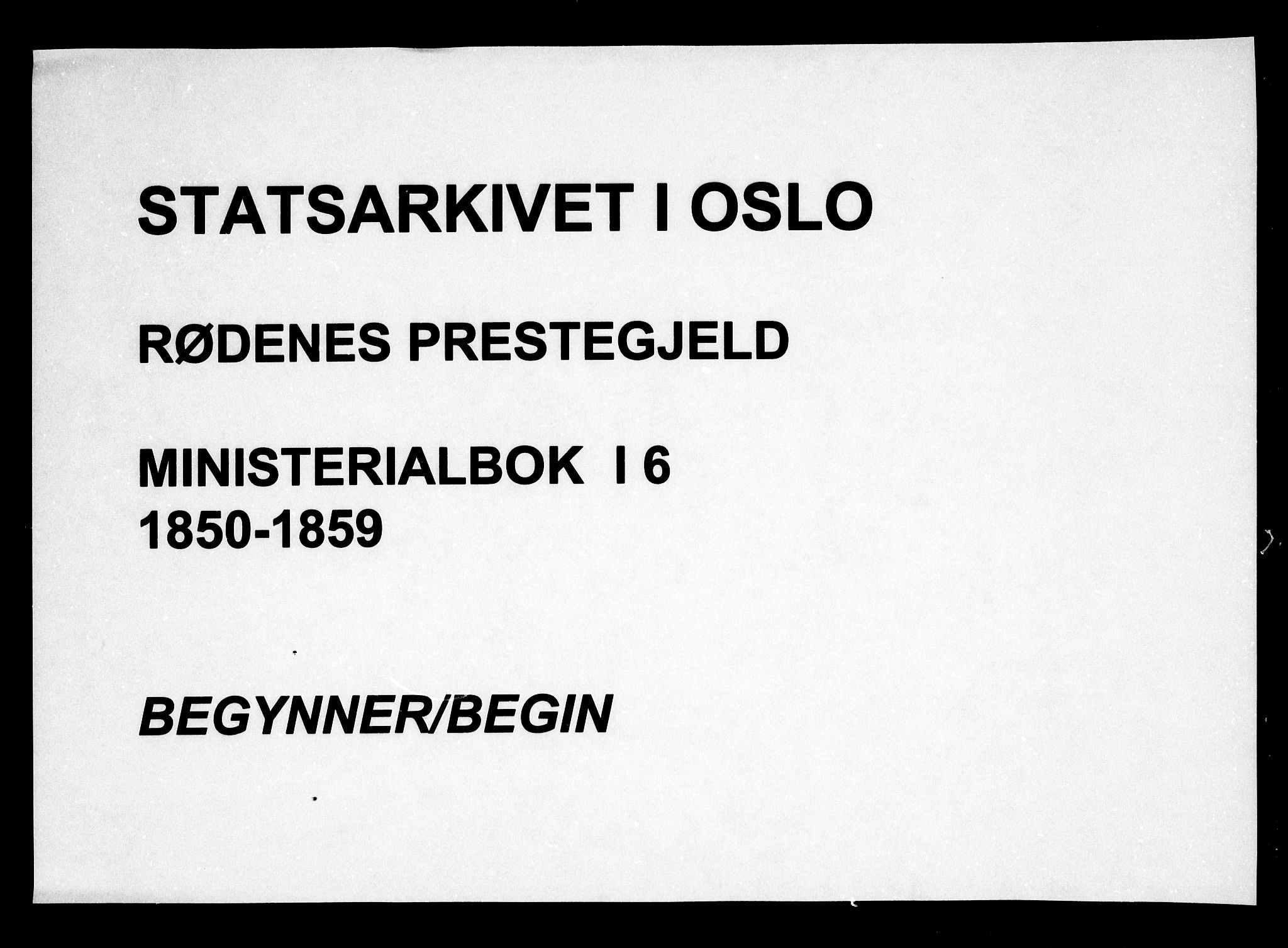 Rødenes prestekontor Kirkebøker, SAO/A-2005/F/Fa/L0006: Parish register (official) no. I 6, 1850-1859