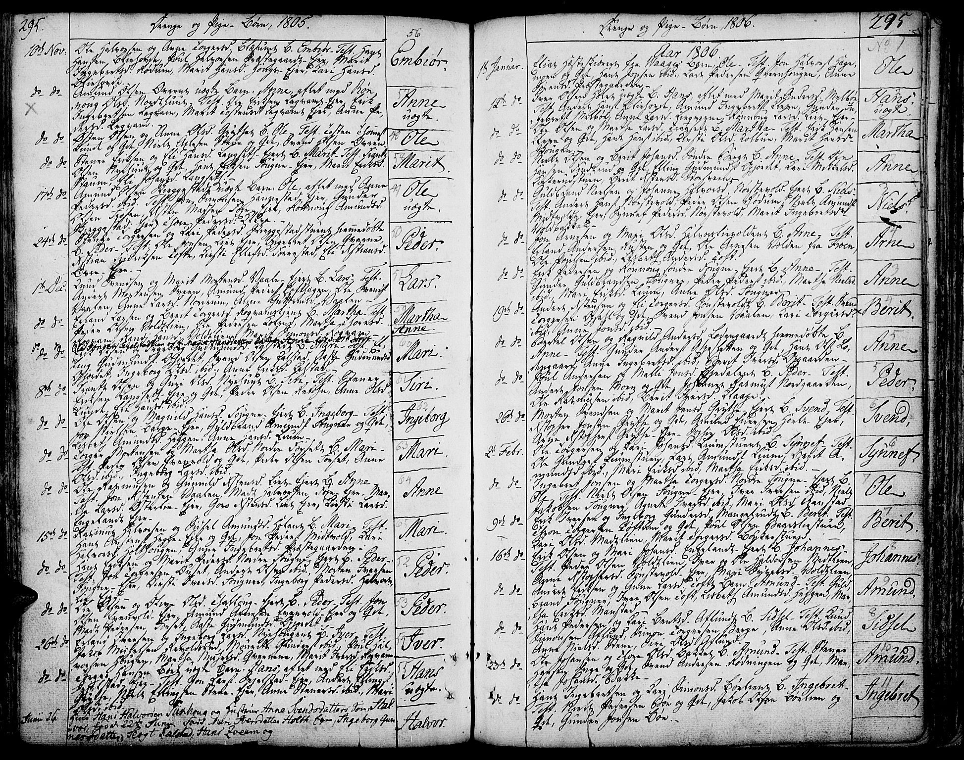 Gausdal prestekontor, SAH/PREST-090/H/Ha/Haa/L0003: Parish register (official) no. 3, 1758-1809, p. 295