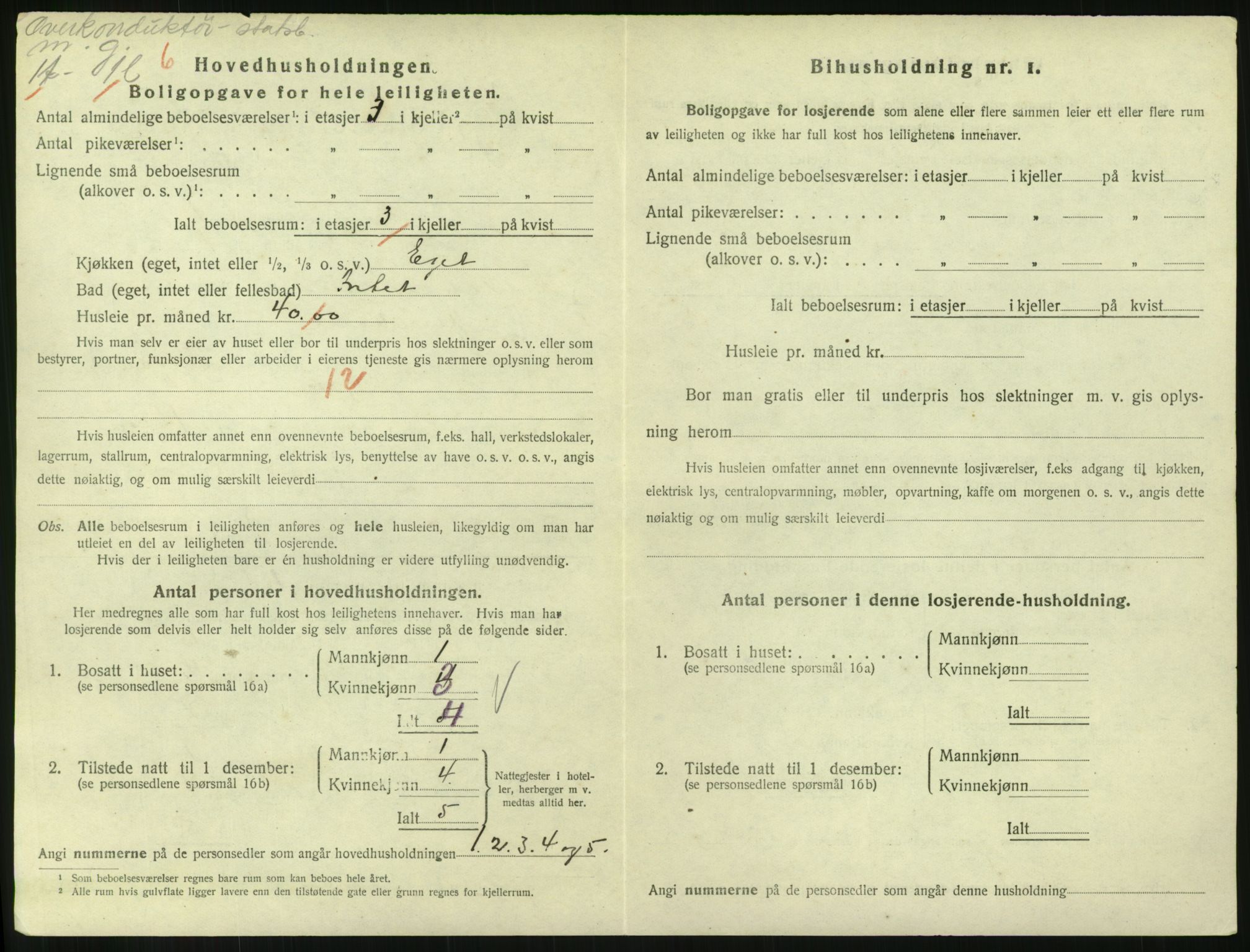 SAH, 1920 census for Lillehammer, 1920, p. 2223