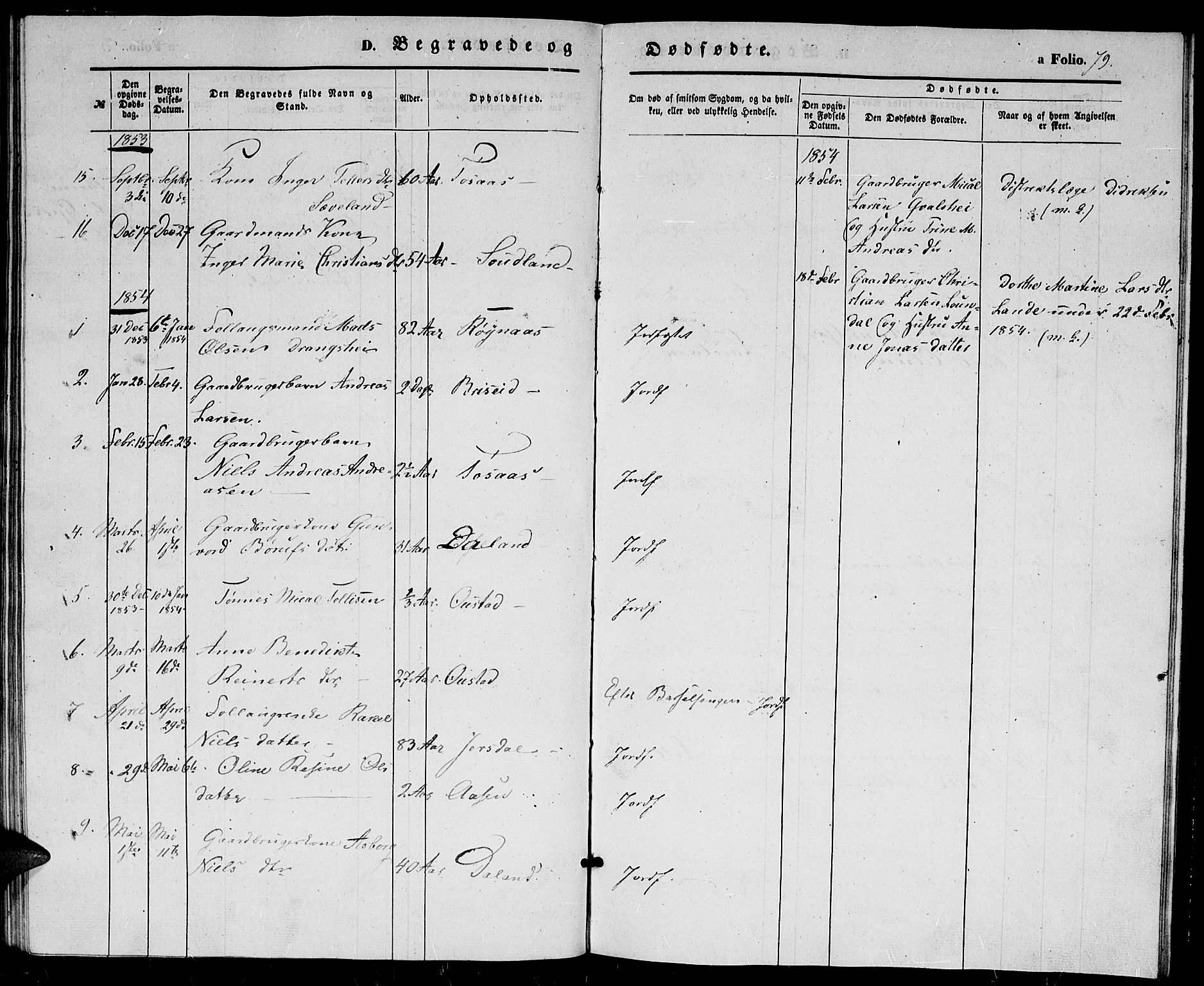 Herad sokneprestkontor, AV/SAK-1111-0018/F/Fb/Fba/L0002: Parish register (copy) no. B 2, 1852-1862, p. 79