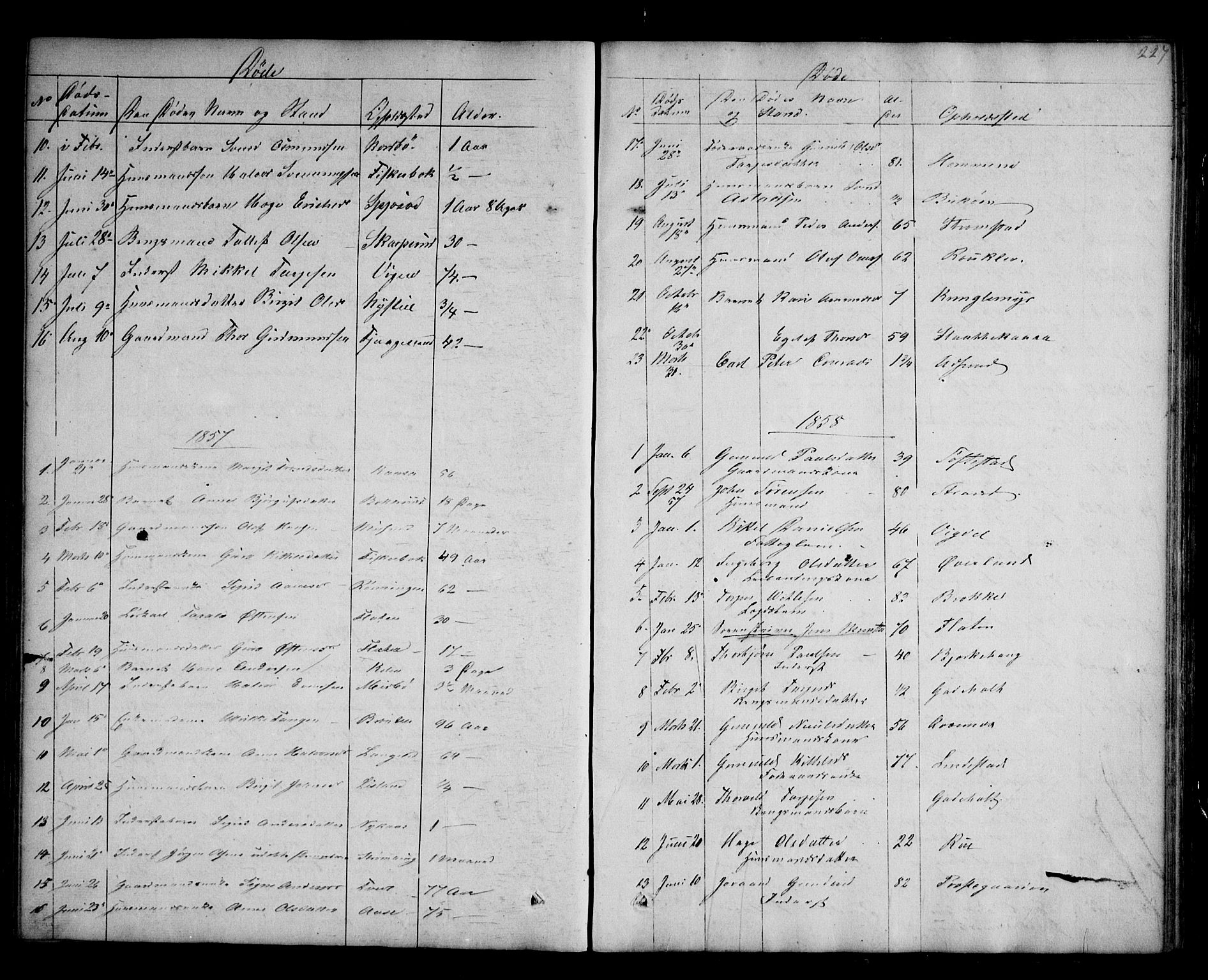 Kviteseid kirkebøker, SAKO/A-276/G/Ga/L0001: Parish register (copy) no. I 1, 1850-1893, p. 227