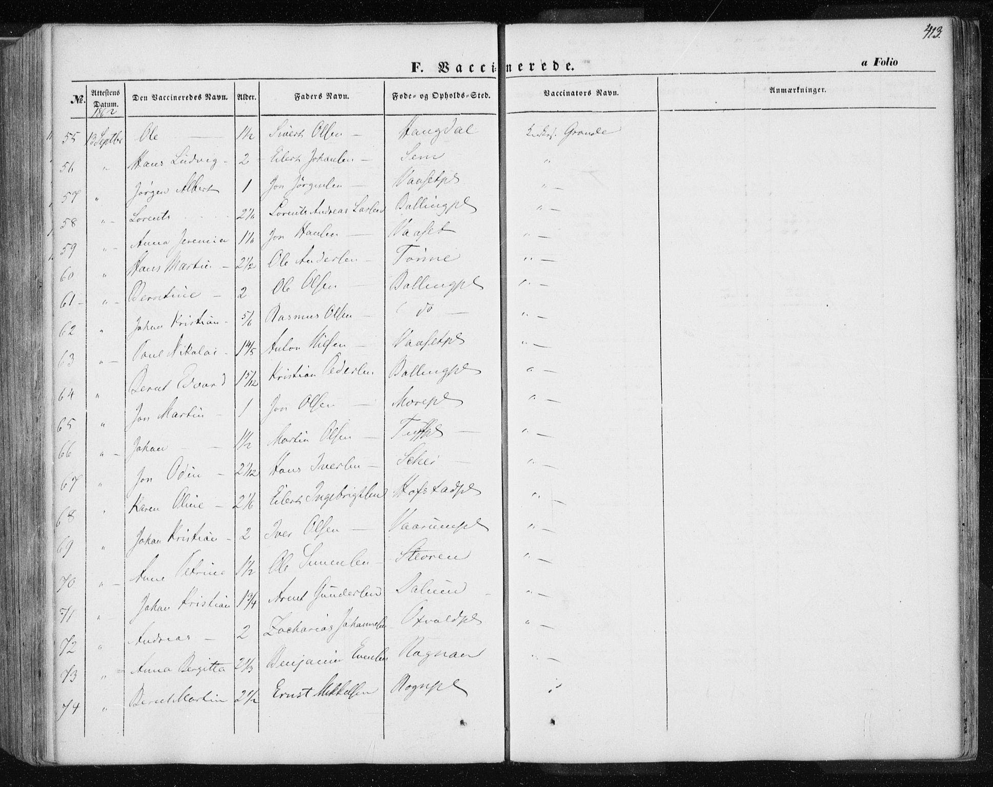 Ministerialprotokoller, klokkerbøker og fødselsregistre - Nord-Trøndelag, AV/SAT-A-1458/735/L0342: Parish register (official) no. 735A07 /1, 1849-1862, p. 413