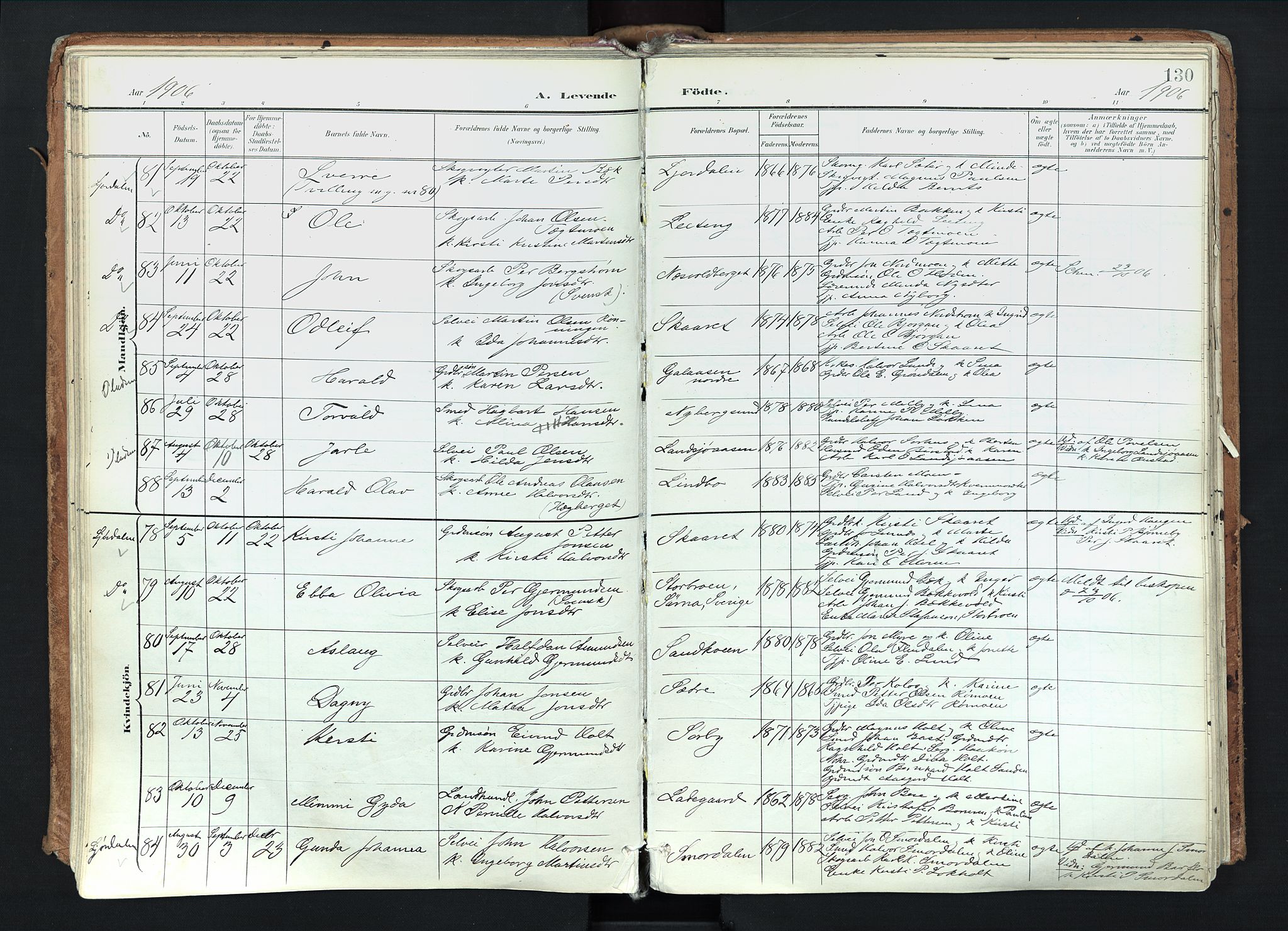 Trysil prestekontor, AV/SAH-PREST-046/H/Ha/Haa/L0012: Parish register (official) no. 12, 1898-1917, p. 130