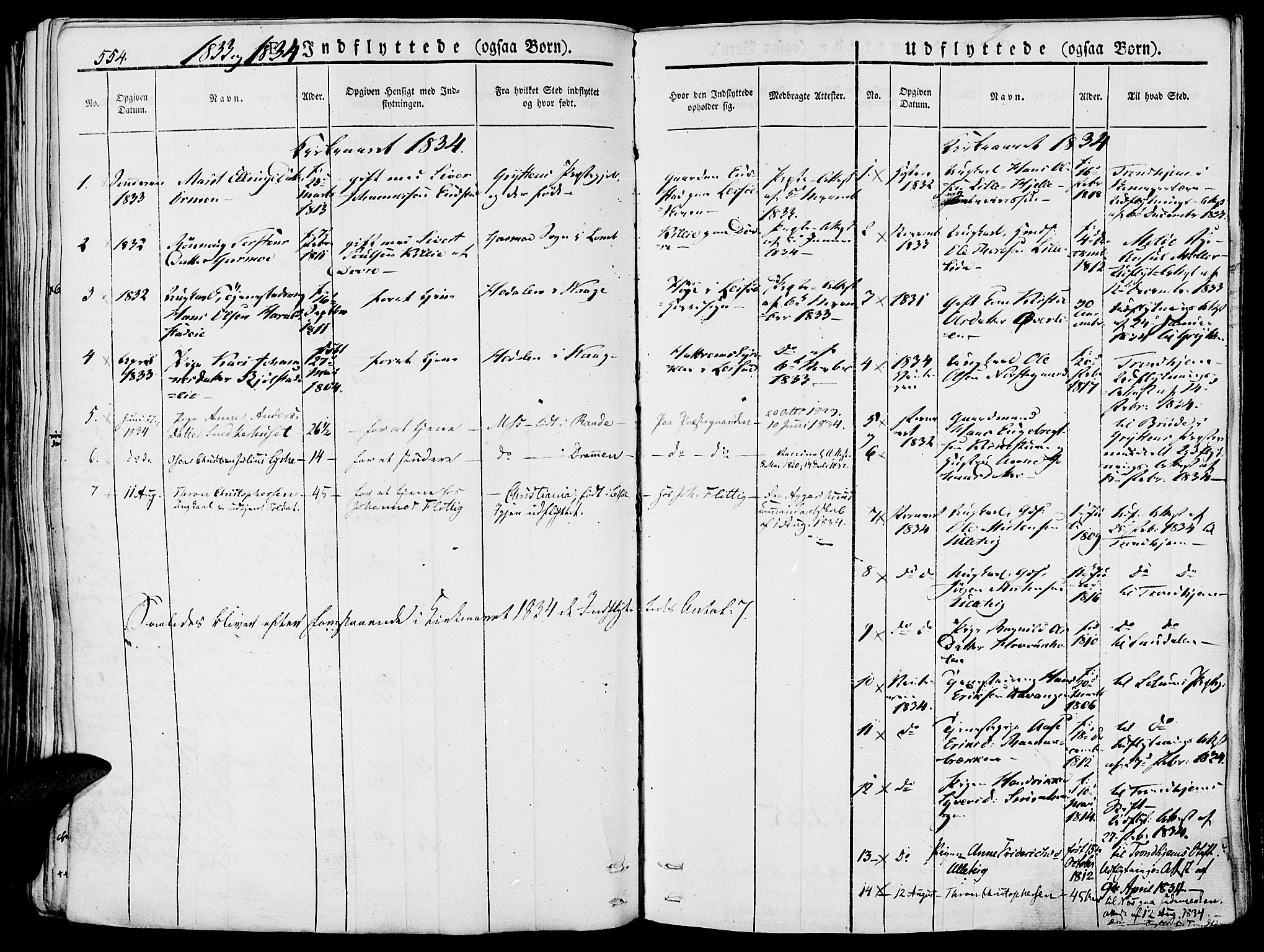Lesja prestekontor, SAH/PREST-068/H/Ha/Haa/L0005: Parish register (official) no. 5, 1830-1842, p. 554