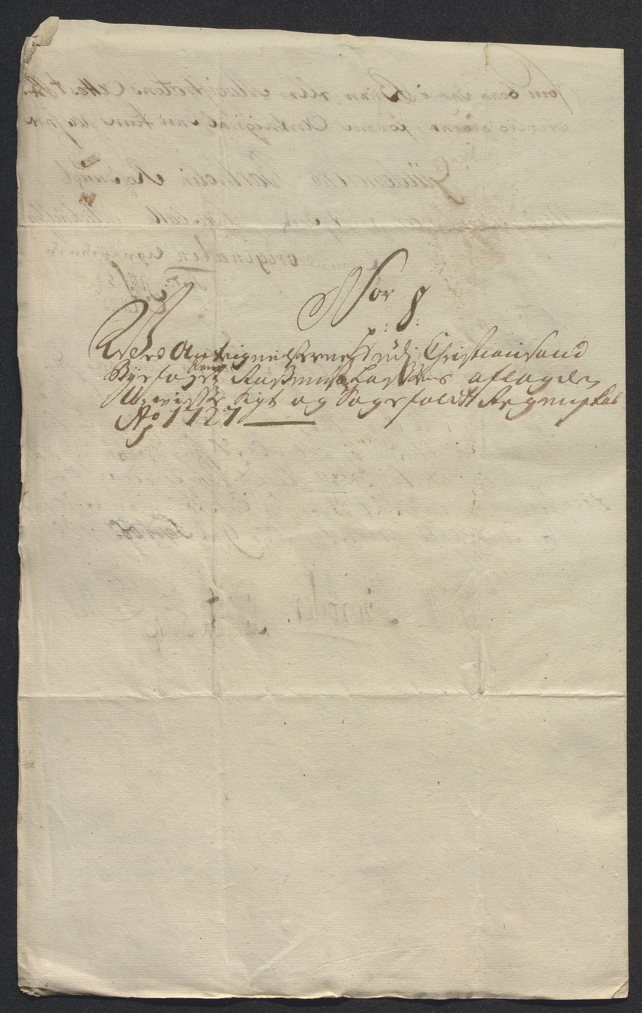 Rentekammeret inntil 1814, Reviderte regnskaper, Byregnskaper, AV/RA-EA-4066/R/Rm/L0286: [M19] Sikt og sakefall, 1719-1727, p. 699