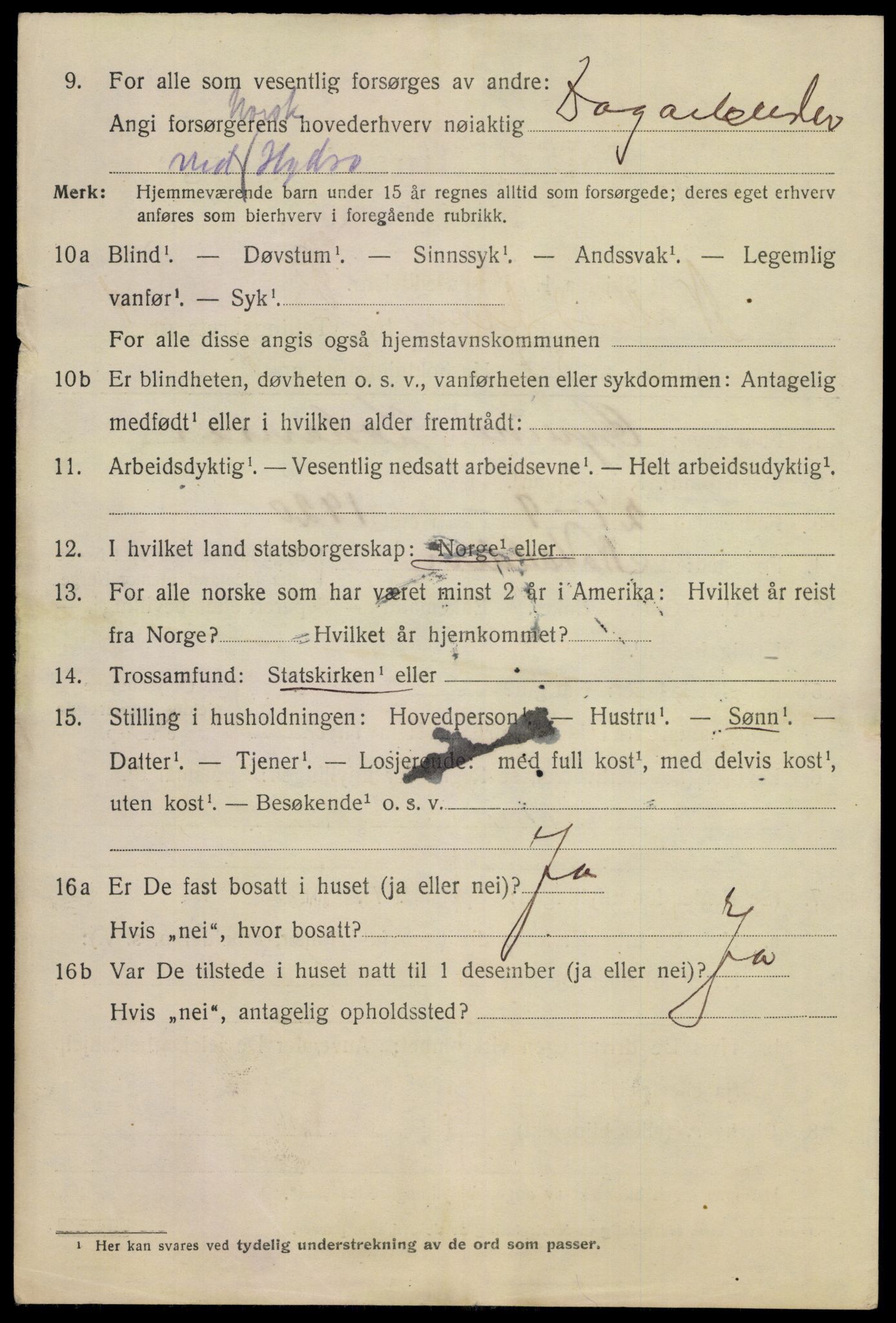 SAKO, 1920 census for Notodden, 1920, p. 6565