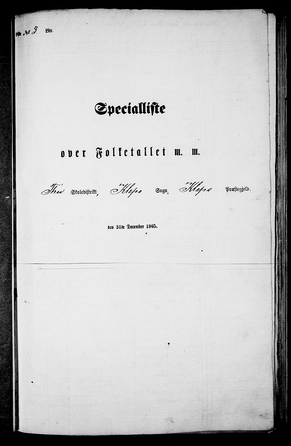 RA, 1865 census for Klepp, 1865, p. 41