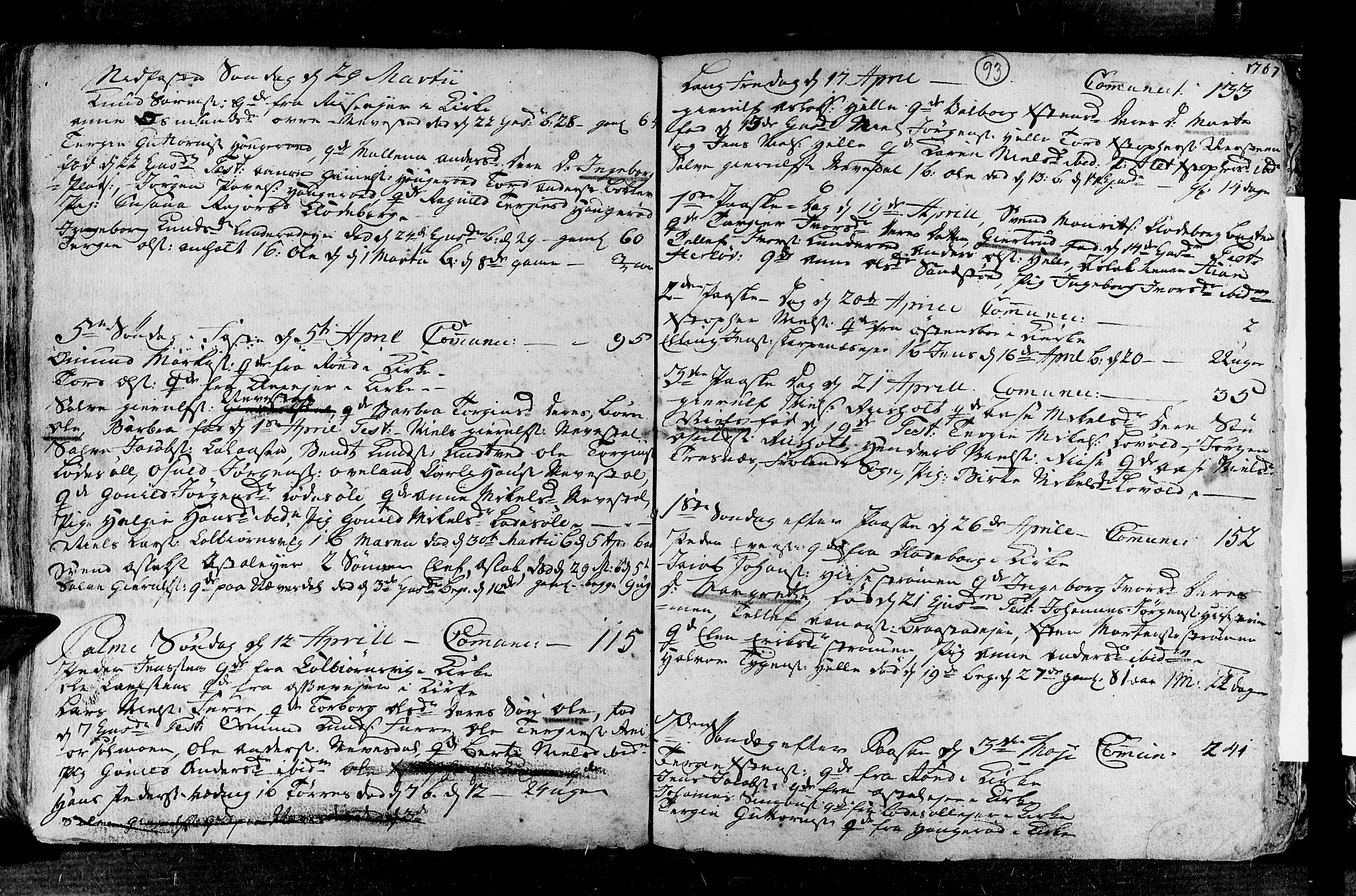 Øyestad sokneprestkontor, AV/SAK-1111-0049/F/Fa/L0006: Parish register (official) no. A 6, 1758-1776, p. 93