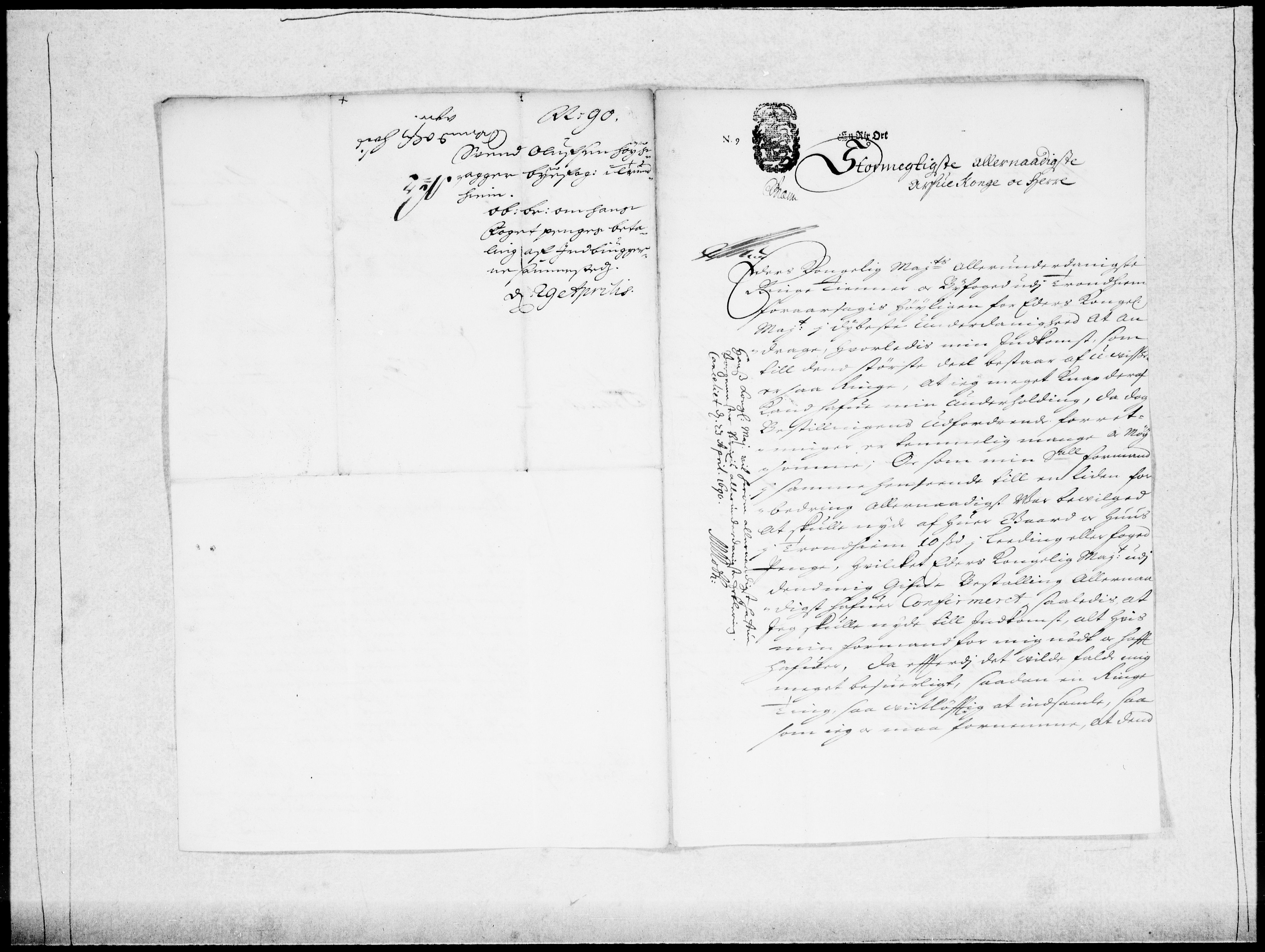 Danske Kanselli 1572-1799, AV/RA-EA-3023/F/Fc/Fcc/Fcca/L0043: Norske innlegg 1572-1799, 1689-1690, p. 339