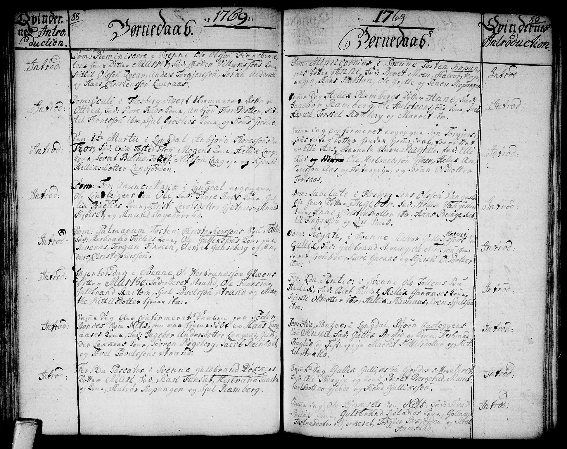 Flesberg kirkebøker, AV/SAKO-A-18/F/Fa/L0003: Parish register (official) no. I 3, 1748-1790, p. 88-89