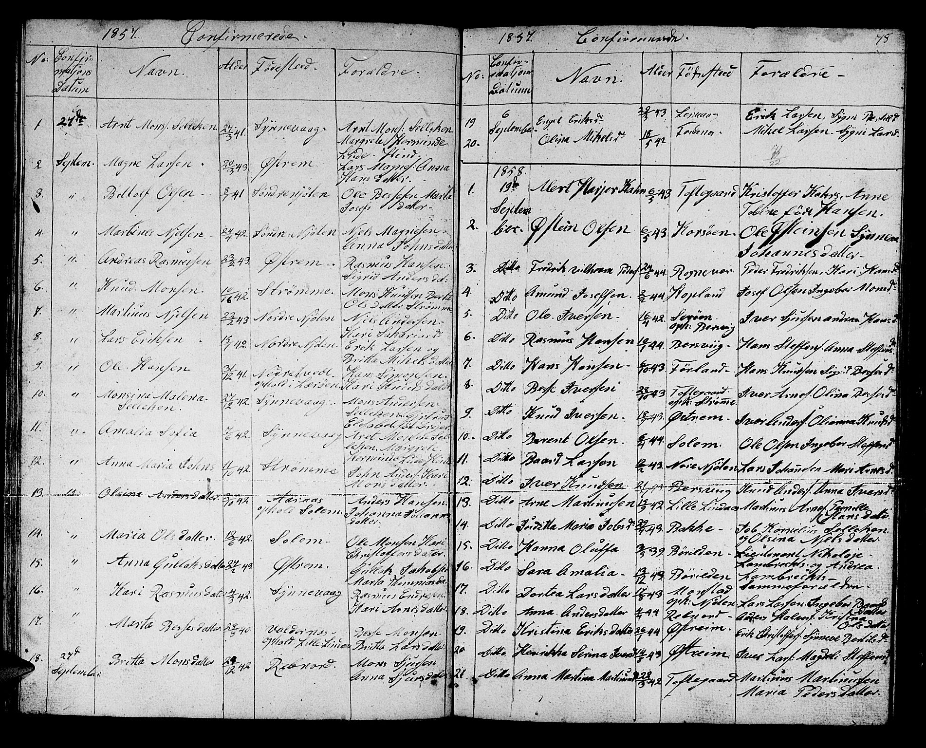 Lindås Sokneprestembete, SAB/A-76701/H/Hab: Parish register (copy) no. C 1, 1853-1867, p. 78