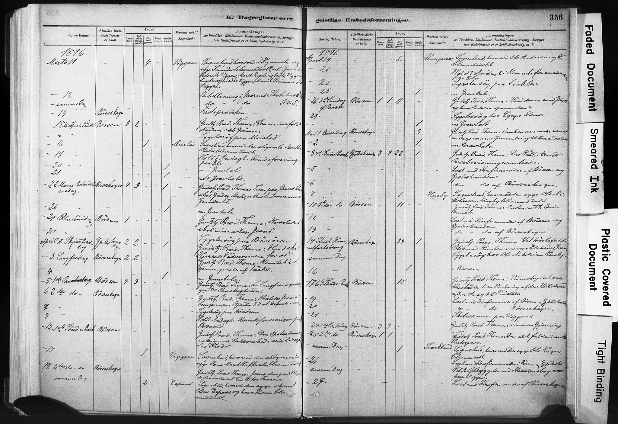 Ministerialprotokoller, klokkerbøker og fødselsregistre - Sør-Trøndelag, SAT/A-1456/665/L0773: Parish register (official) no. 665A08, 1879-1905, p. 356
