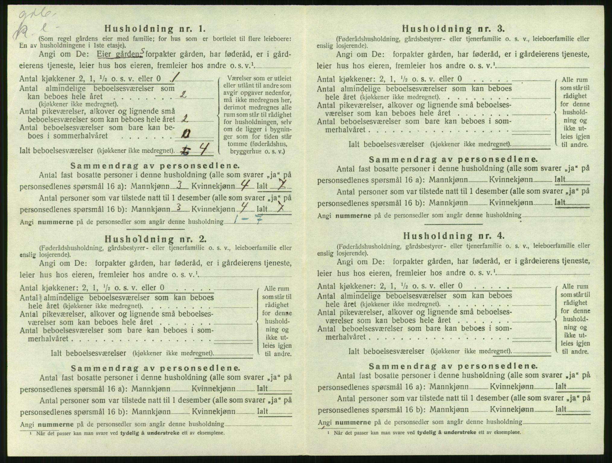 SAT, 1920 census for Sande (MR), 1920, p. 671