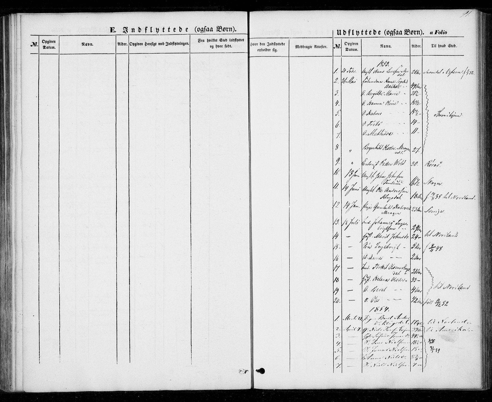 Ministerialprotokoller, klokkerbøker og fødselsregistre - Nord-Trøndelag, SAT/A-1458/706/L0040: Parish register (official) no. 706A01, 1850-1861, p. 91