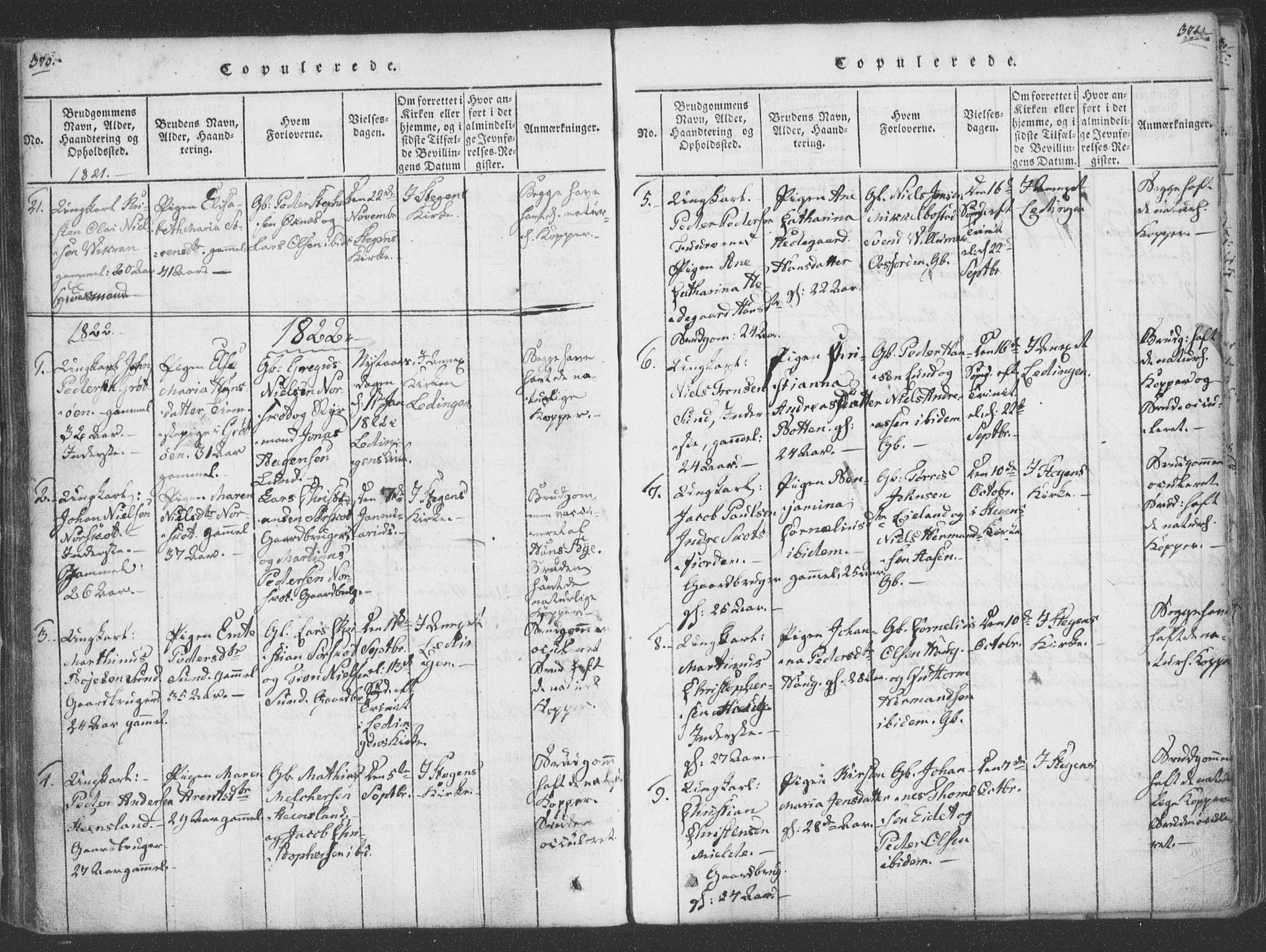 Ministerialprotokoller, klokkerbøker og fødselsregistre - Nordland, AV/SAT-A-1459/855/L0798: Parish register (official) no. 855A06, 1821-1835, p. 370-371