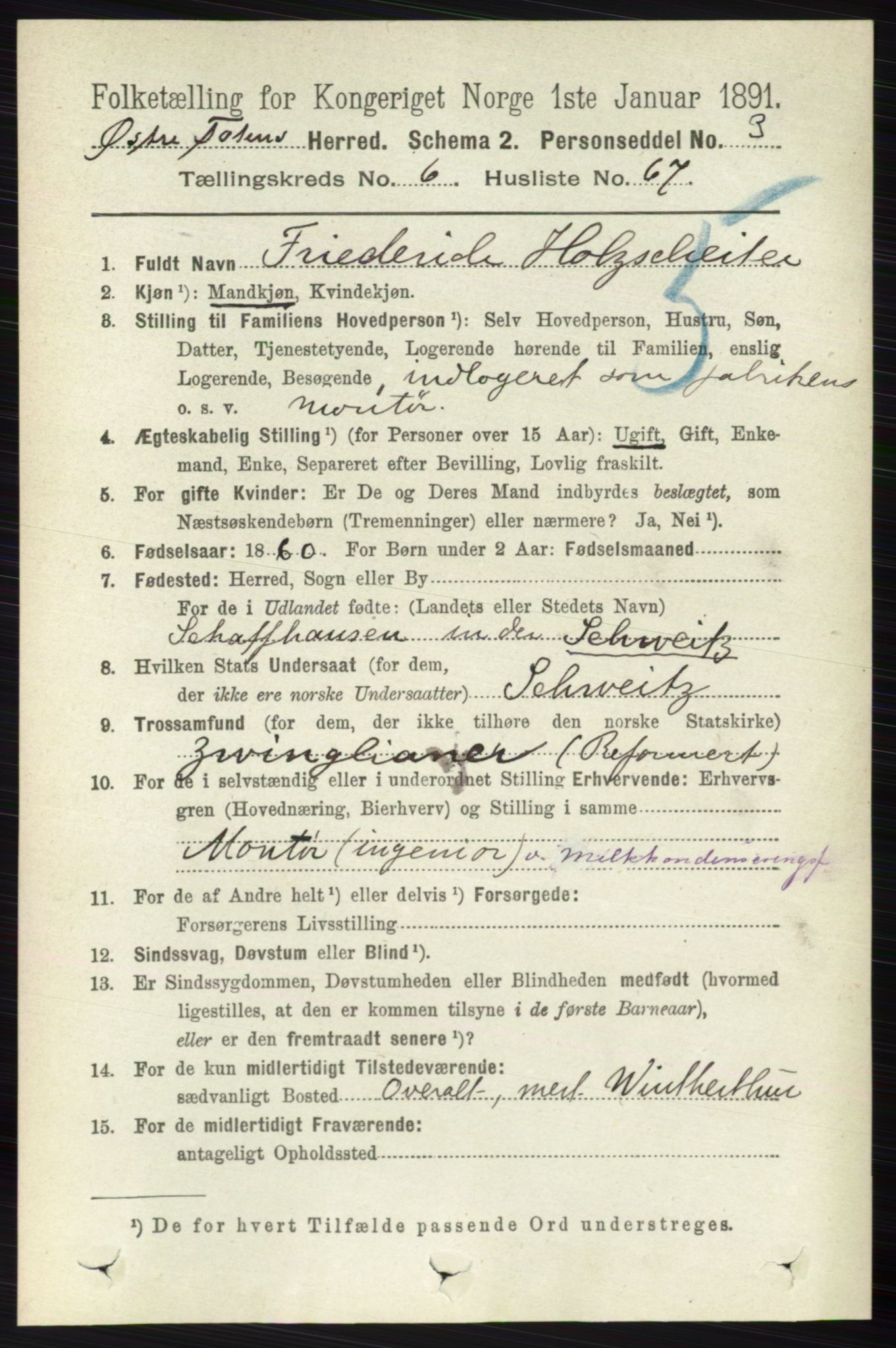 RA, 1891 census for 0528 Østre Toten, 1891, p. 4192