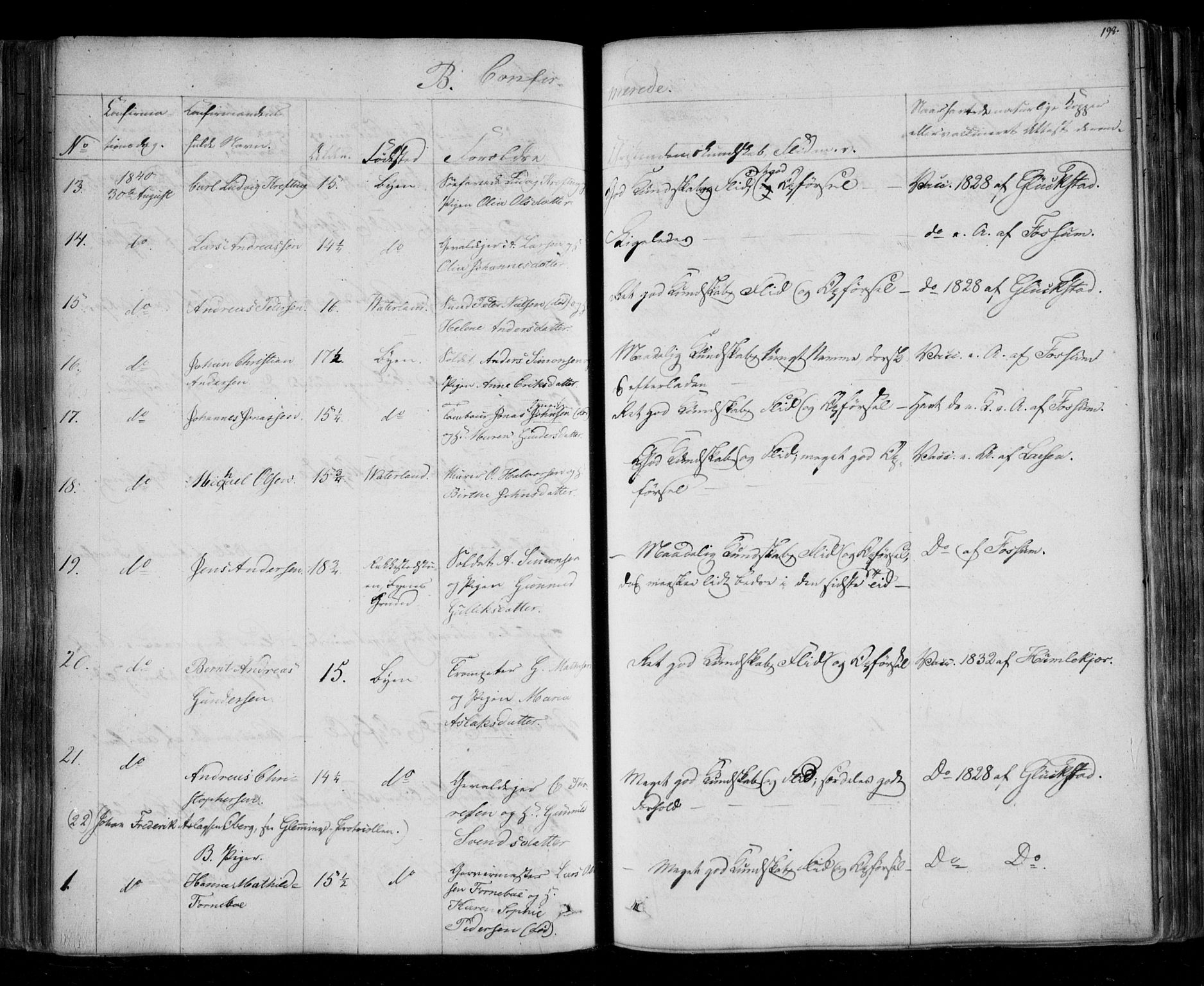 Fredrikstad prestekontor Kirkebøker, SAO/A-11082/F/Fa/L0005: Parish register (official) no. 5, 1835-1856, p. 198