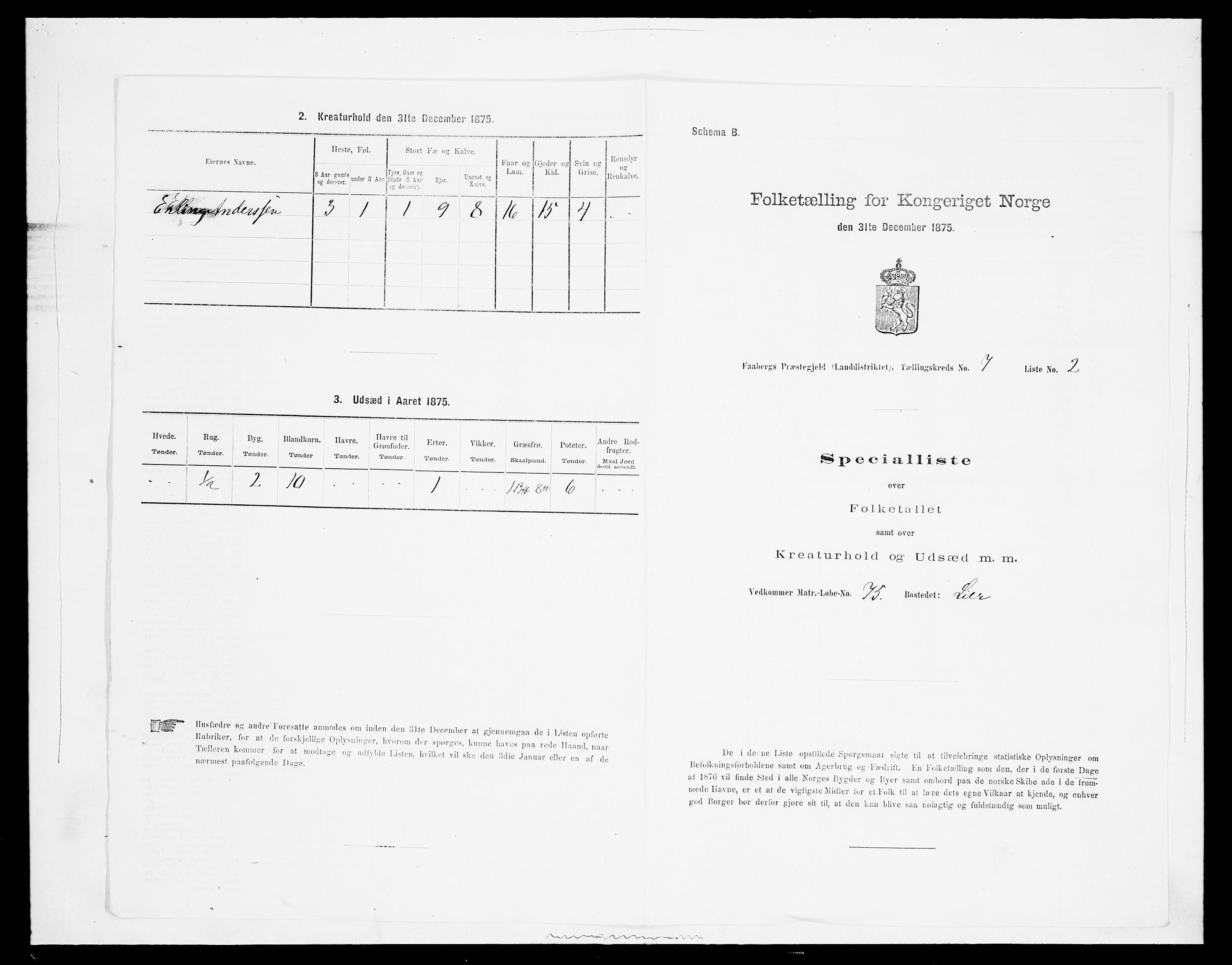 SAH, 1875 census for 0524L Fåberg/Fåberg og Lillehammer, 1875, p. 836