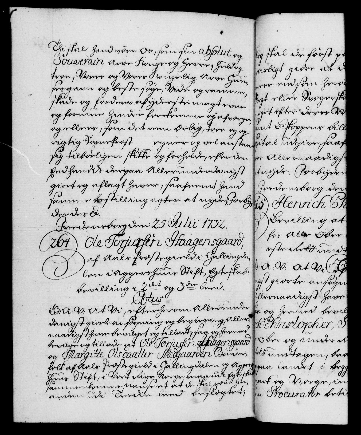 Danske Kanselli 1572-1799, AV/RA-EA-3023/F/Fc/Fca/Fcaa/L0027: Norske registre, 1730-1732, p. 592b