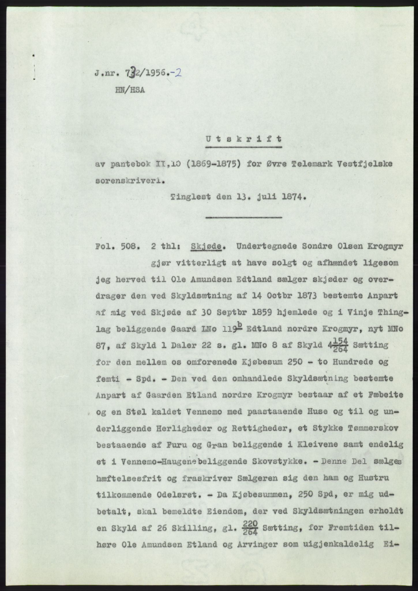 Statsarkivet i Kongsberg, SAKO/A-0001, 1956, p. 347
